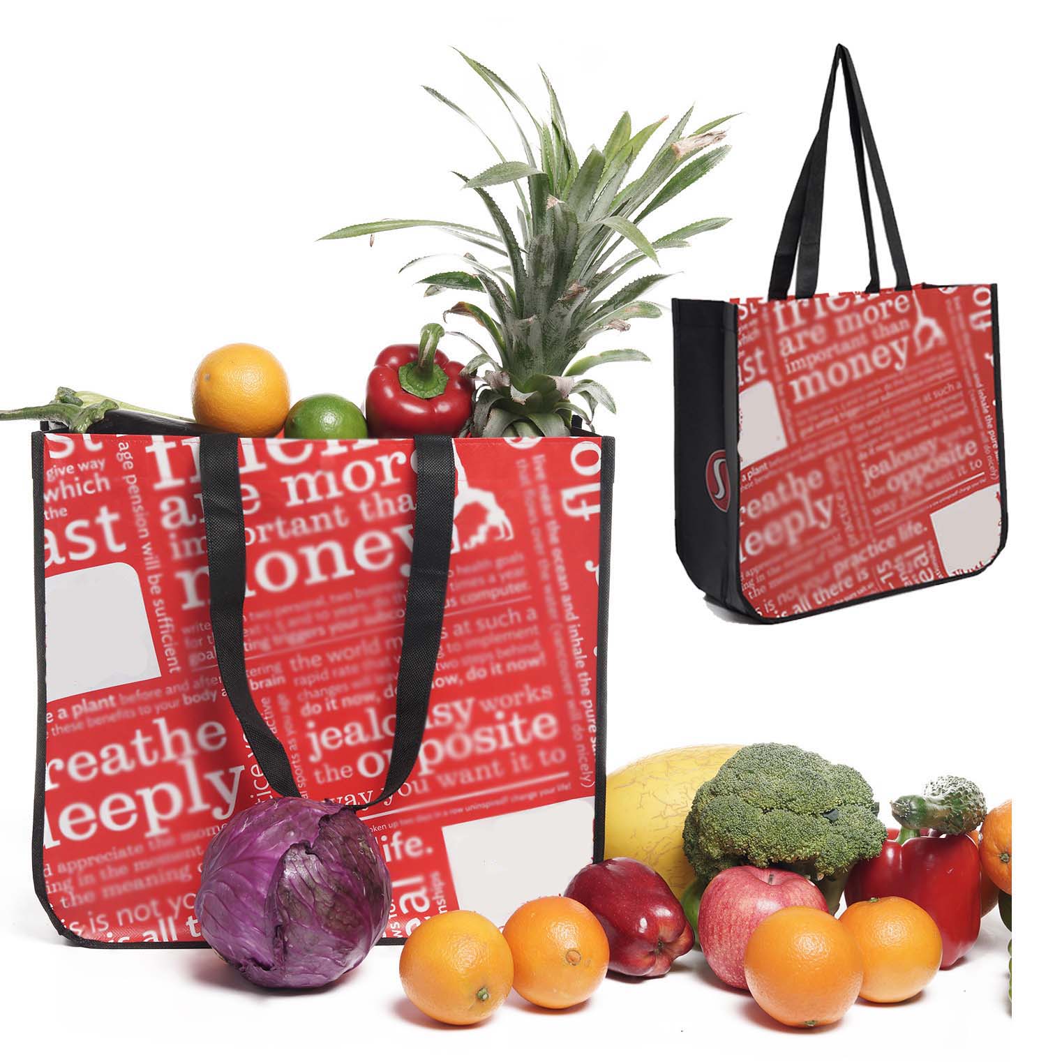 Laminated Woven Reusable Shopping Tote Bag 2