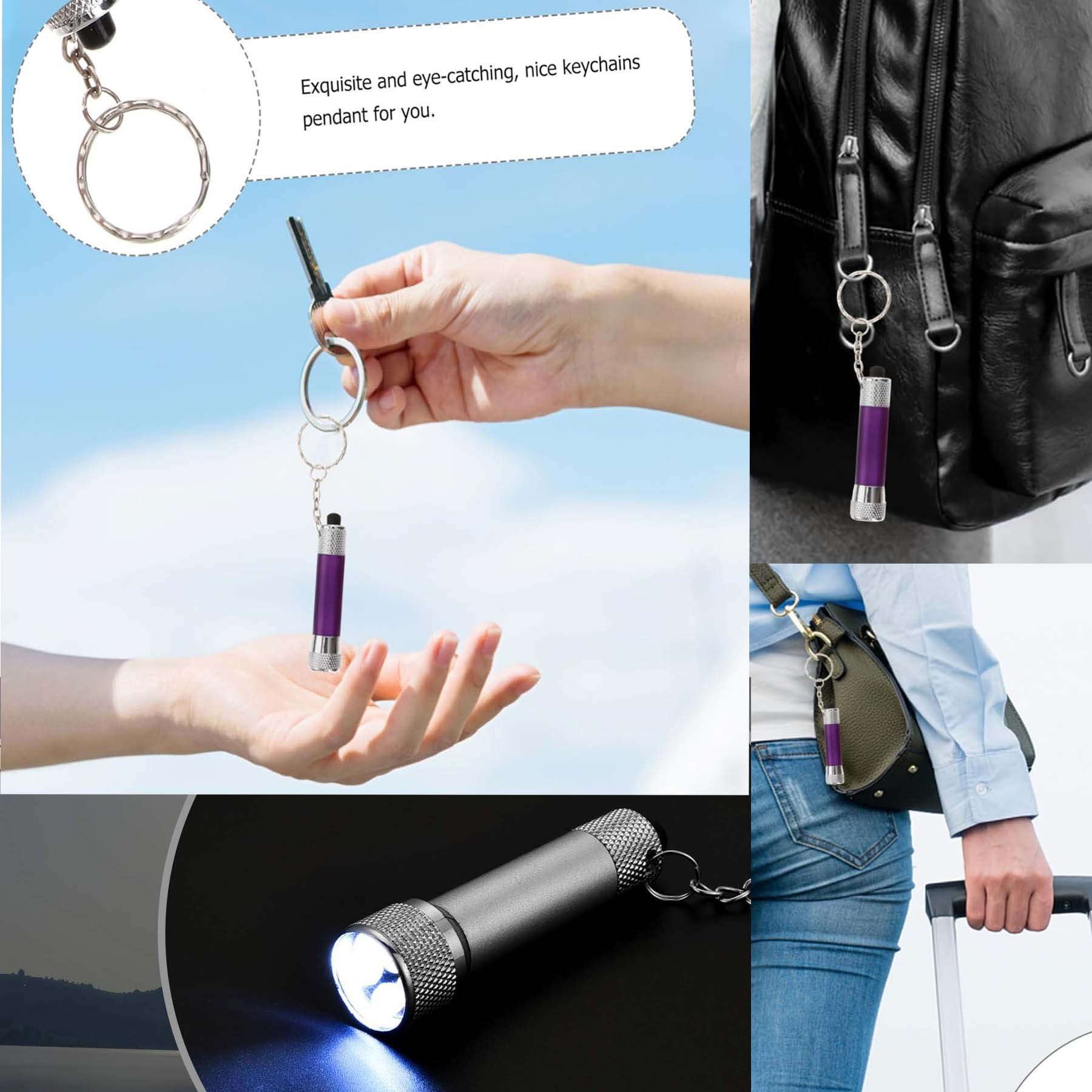 5 Led Aluminum Flashlight Keychain 10