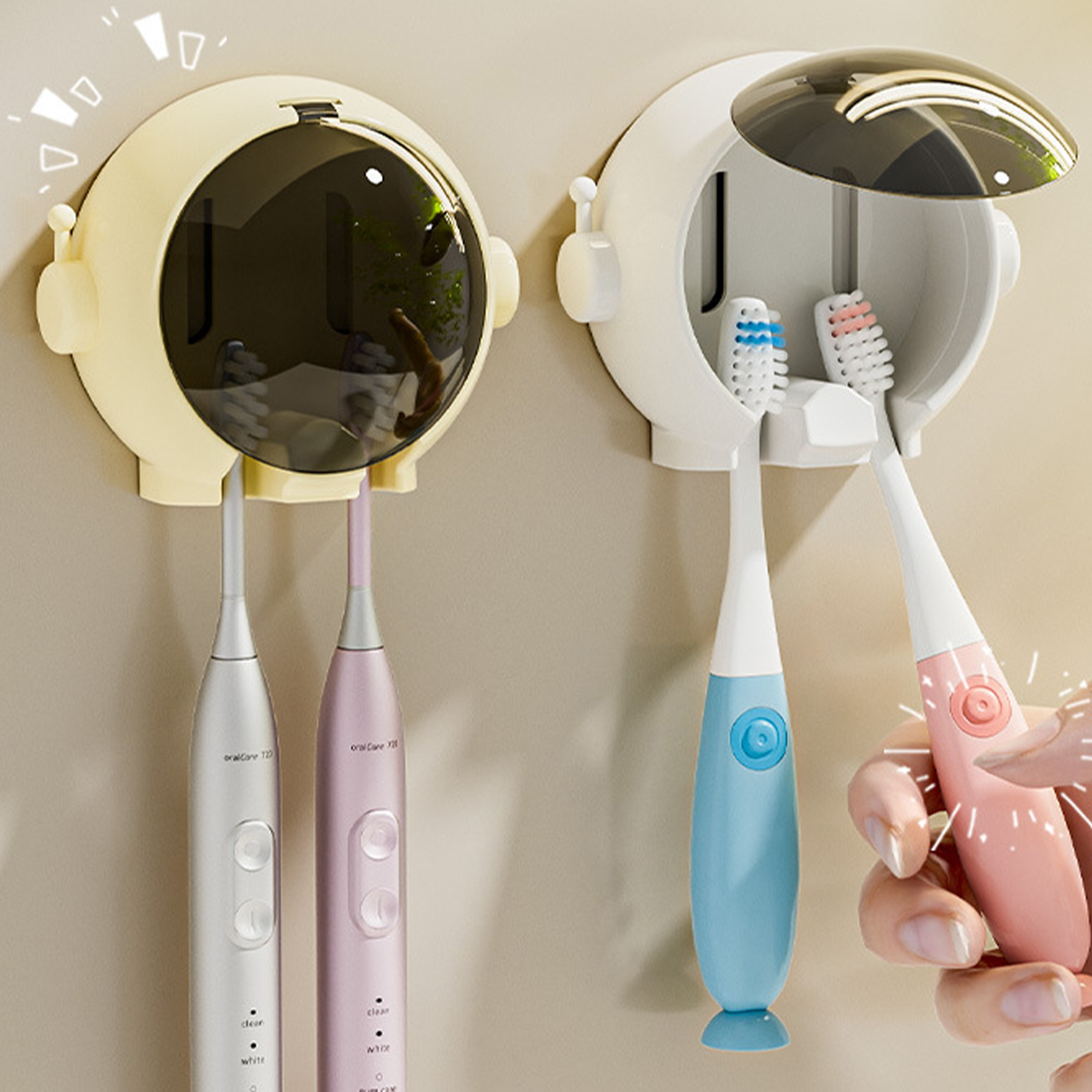 Abs Hanging Toilet Toothbrush Holder 6