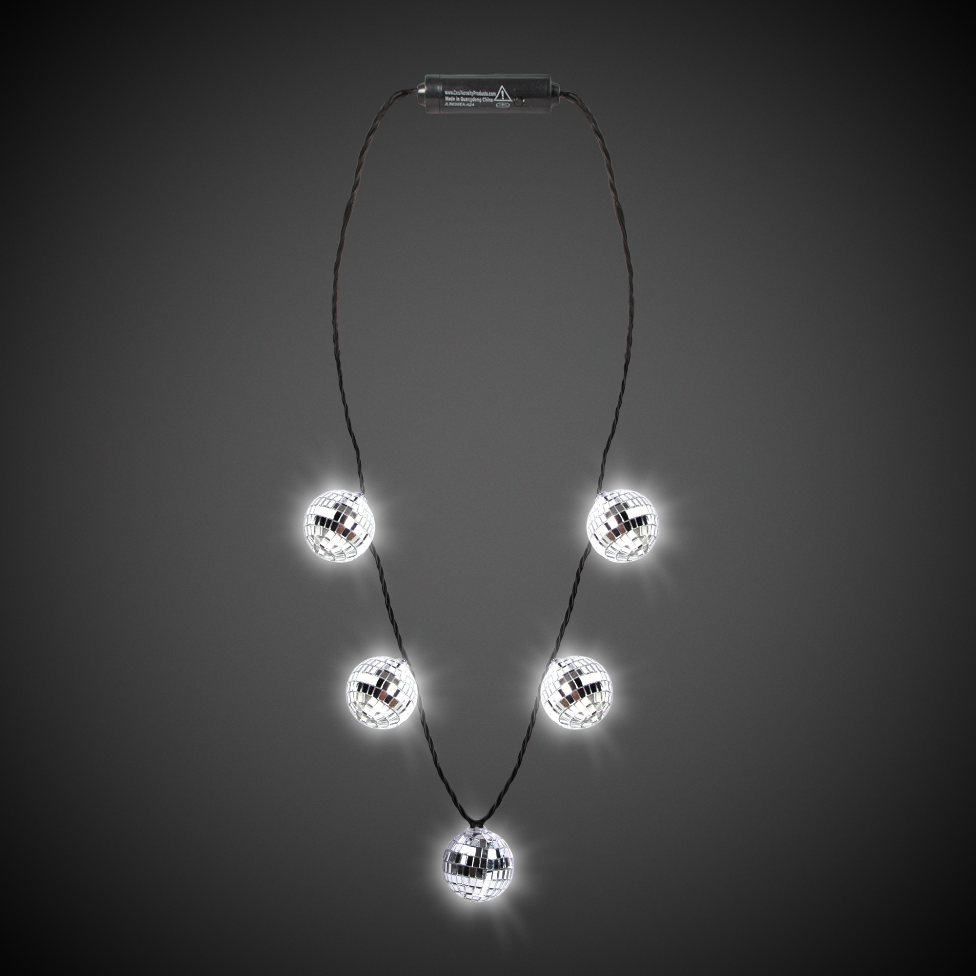 Disco Balls Light Up Necklace 2