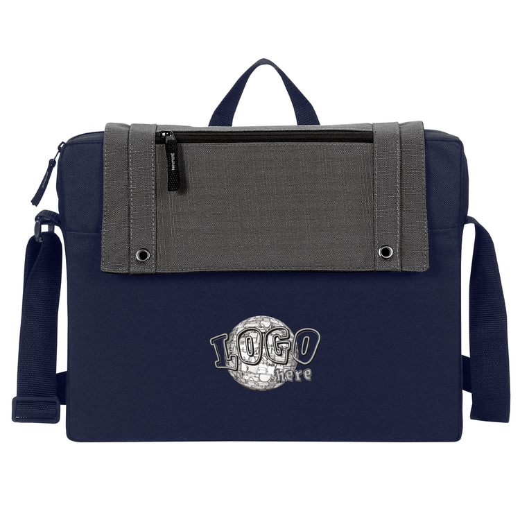 "Saddle" Slim Laptop Briefcase 1