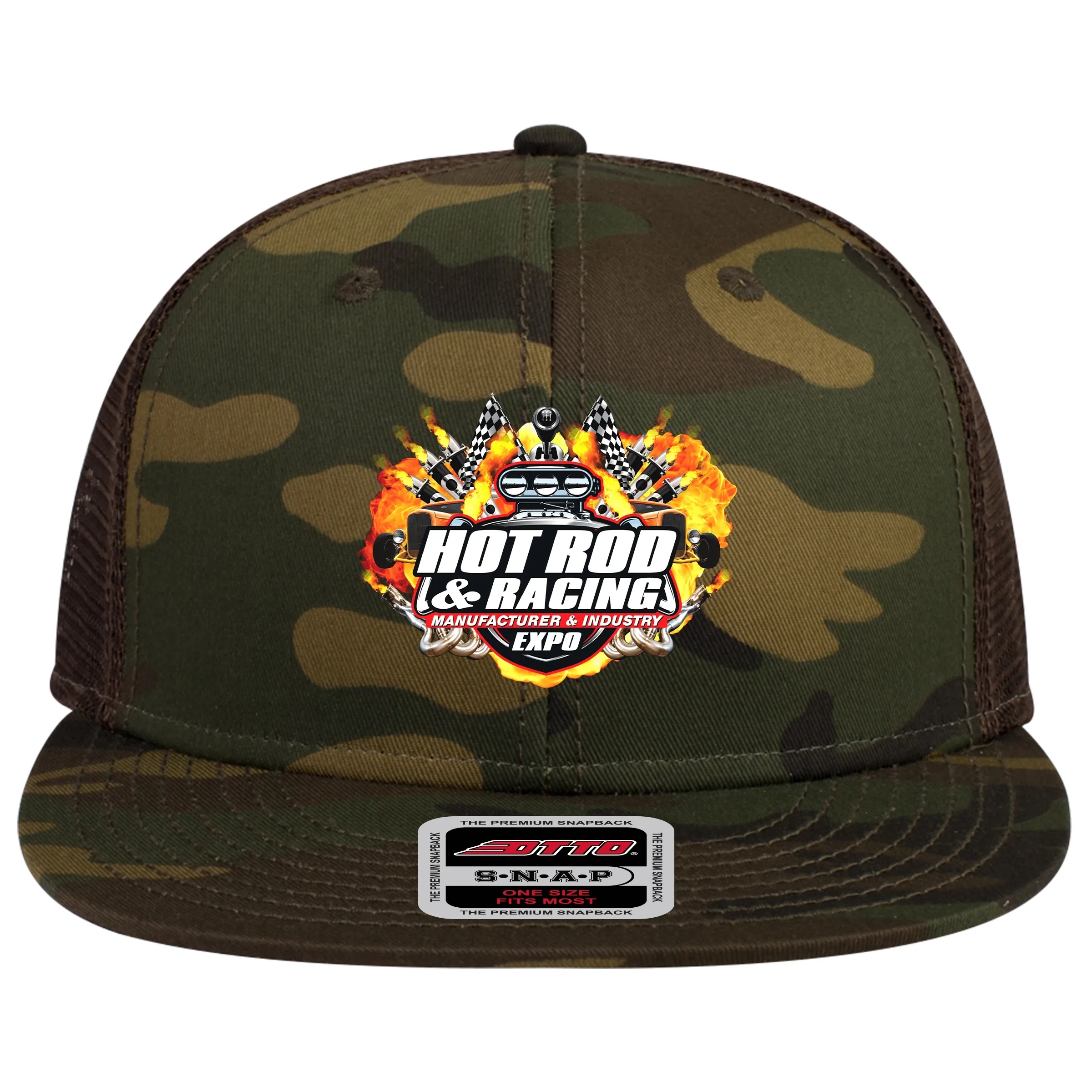 OTTO SNAP 6 PANEL MID PROFILE MESH BACK TRUCKER SNAPBACK HAT 39