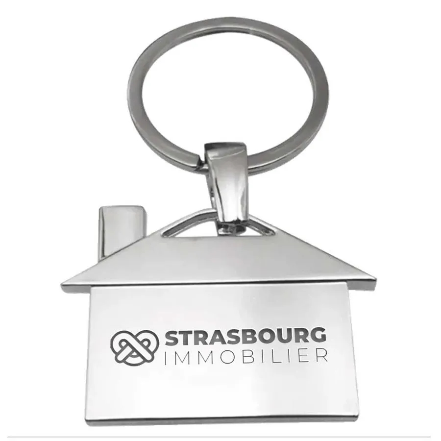 House-Shaped Metal Keychain 4