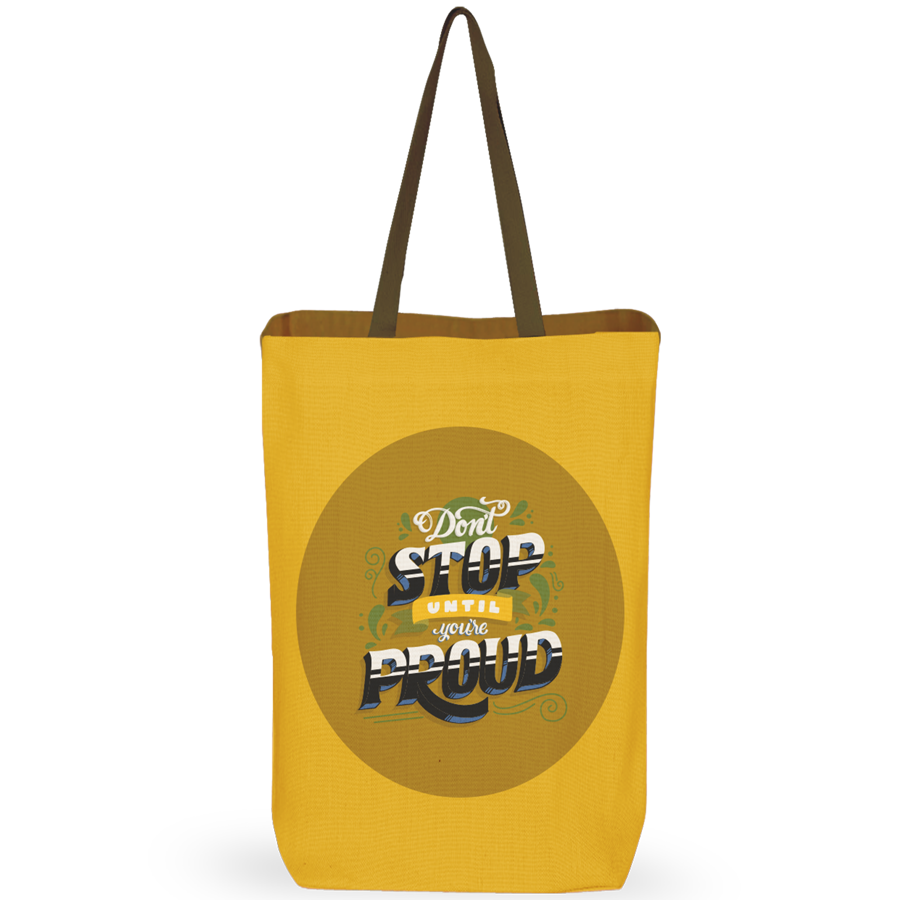 Sublimation 7 oz Poly Canvas Tote Bag - 10"W x 14"H x 5"G x