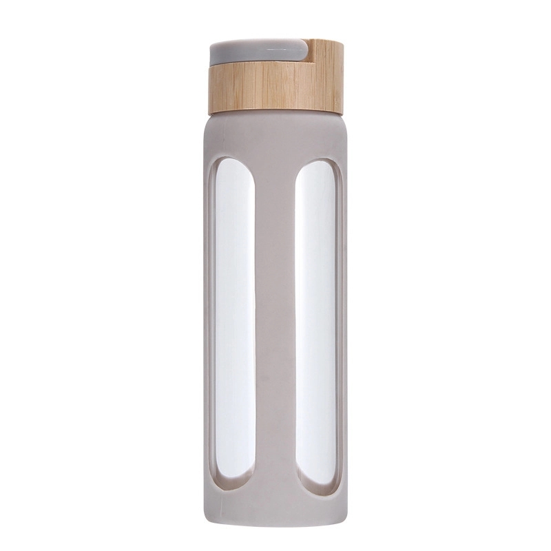 20oz Glass Bottles with Sleeve Silicone Sleeve, Bamboo Lid 6