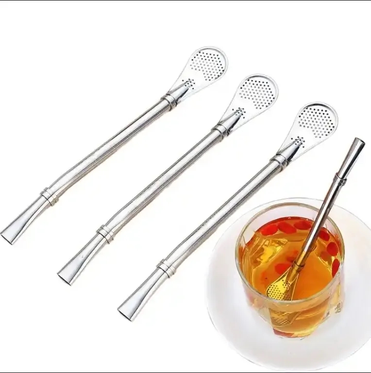 Drinking Straws With Filter Spoon 2