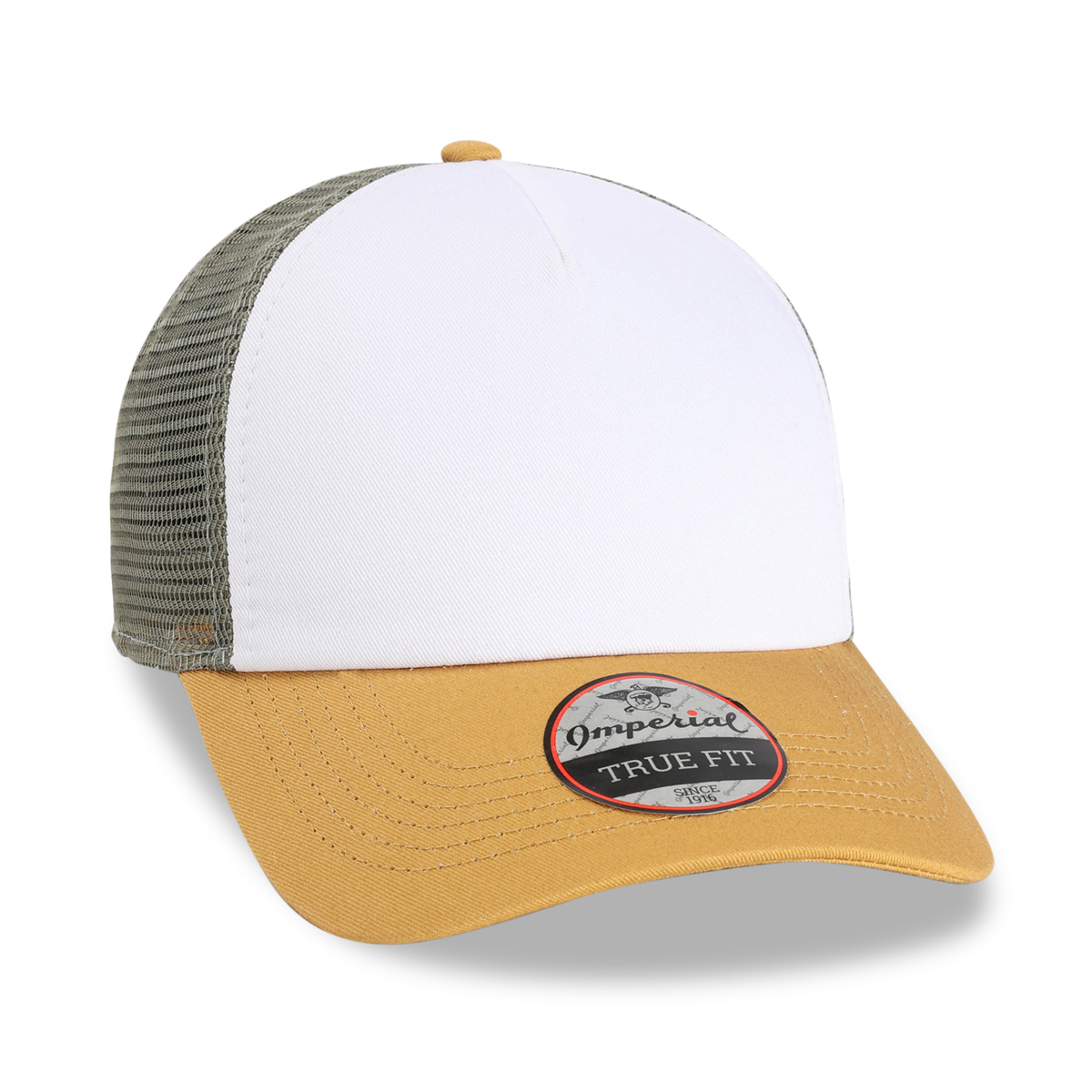 Imperial 1287 5-Panel North Country Trucker Hat w/ Leatherette Patches or Embroidery 31