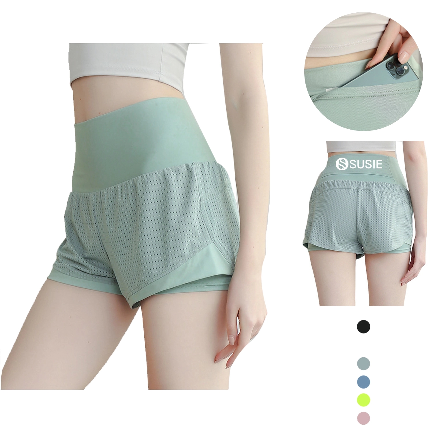 High Waisted Athletic Shorts 2