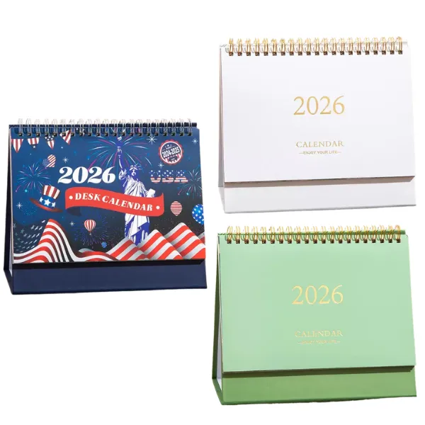 2026 Small Desk Calendar - Compact Yearly Planner 6