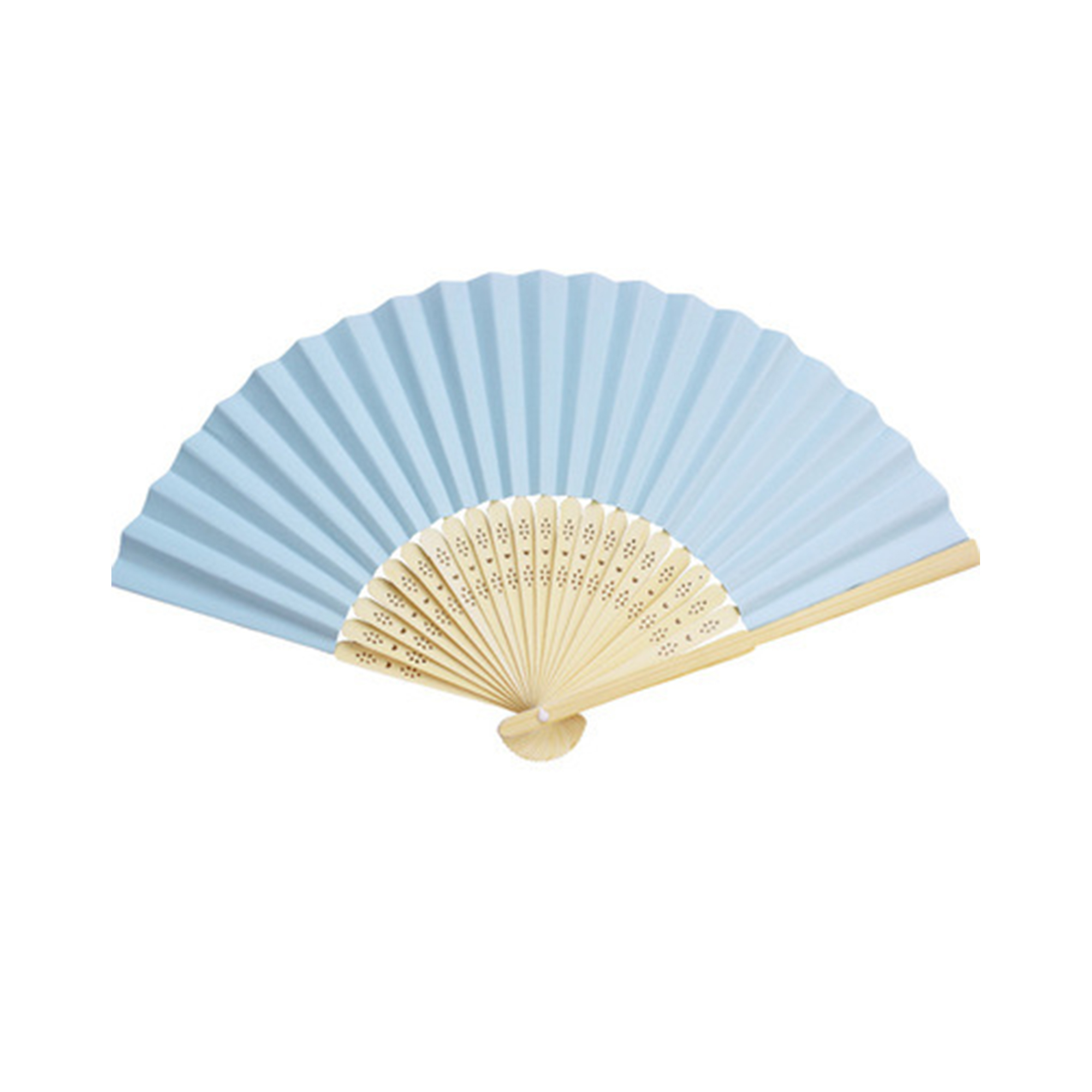 Bamboo Silk Folding Hand Fan 15" x 8" Full Color Surface 13