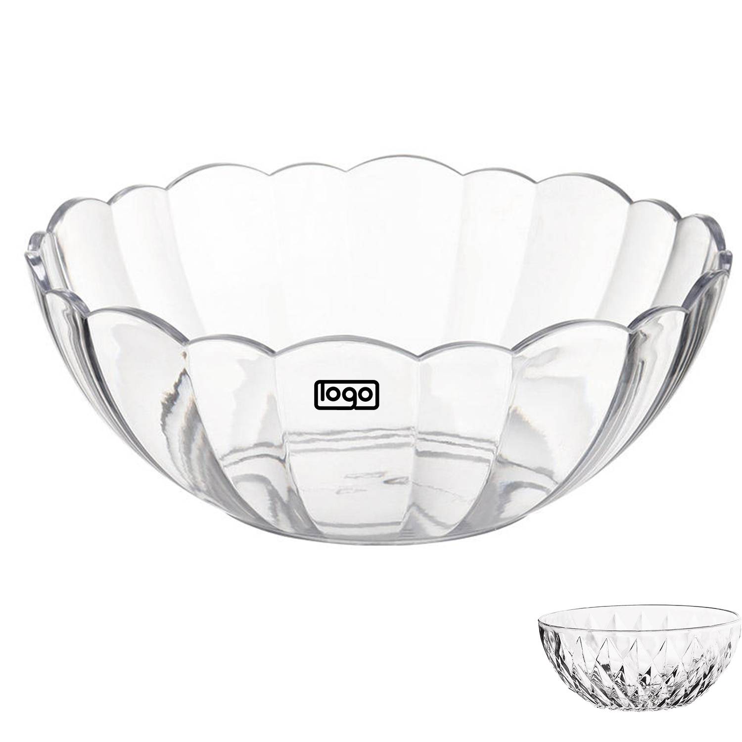 27oz PC Break Resistant Clear Salad Bowl 4