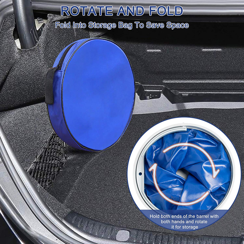 600D Oxford Durable Plastic Handle Foldable Bucket 9