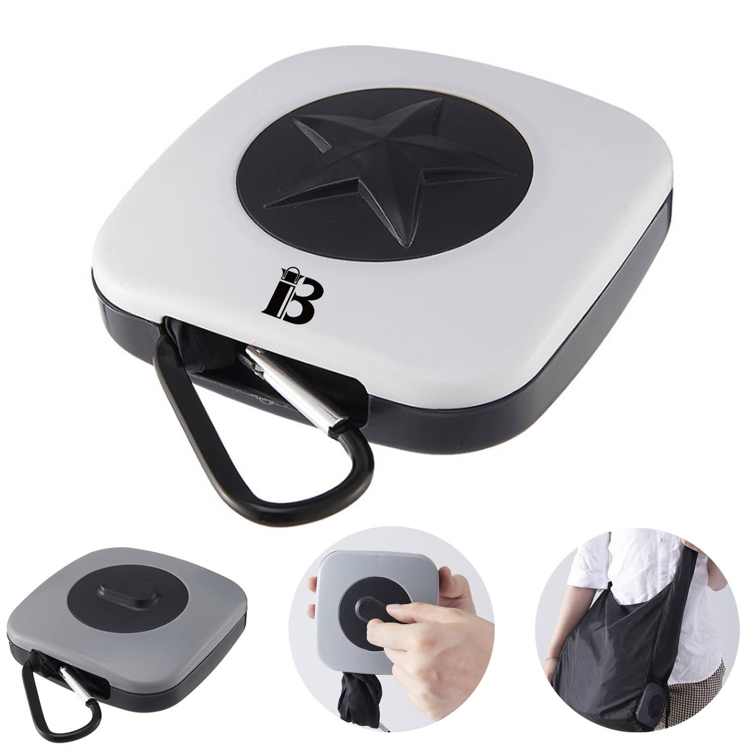 Large Roll Foldable Grocery Crossbody Shopping Bag 1