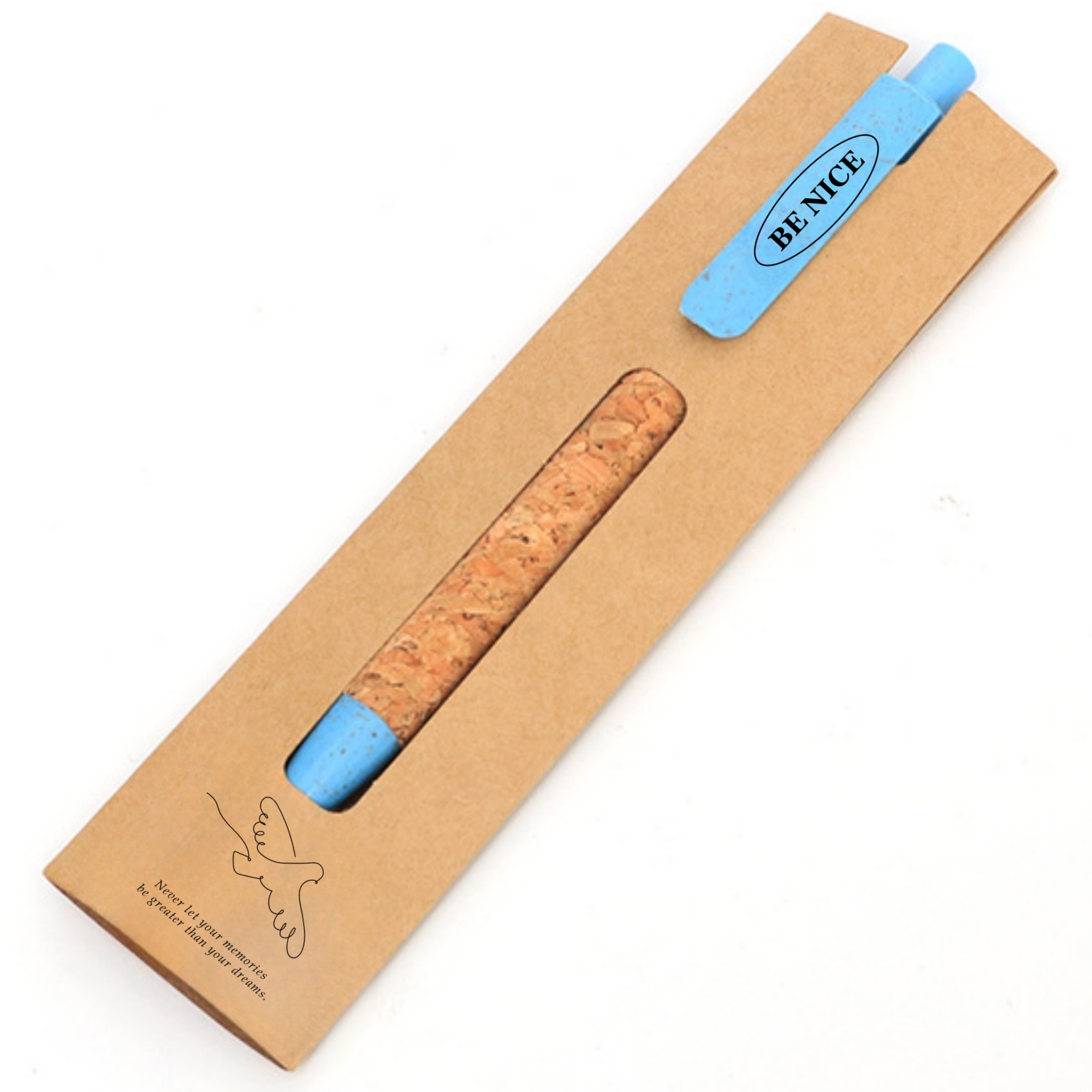 Recycled Cork Ballpoint Writing Black Ink 3