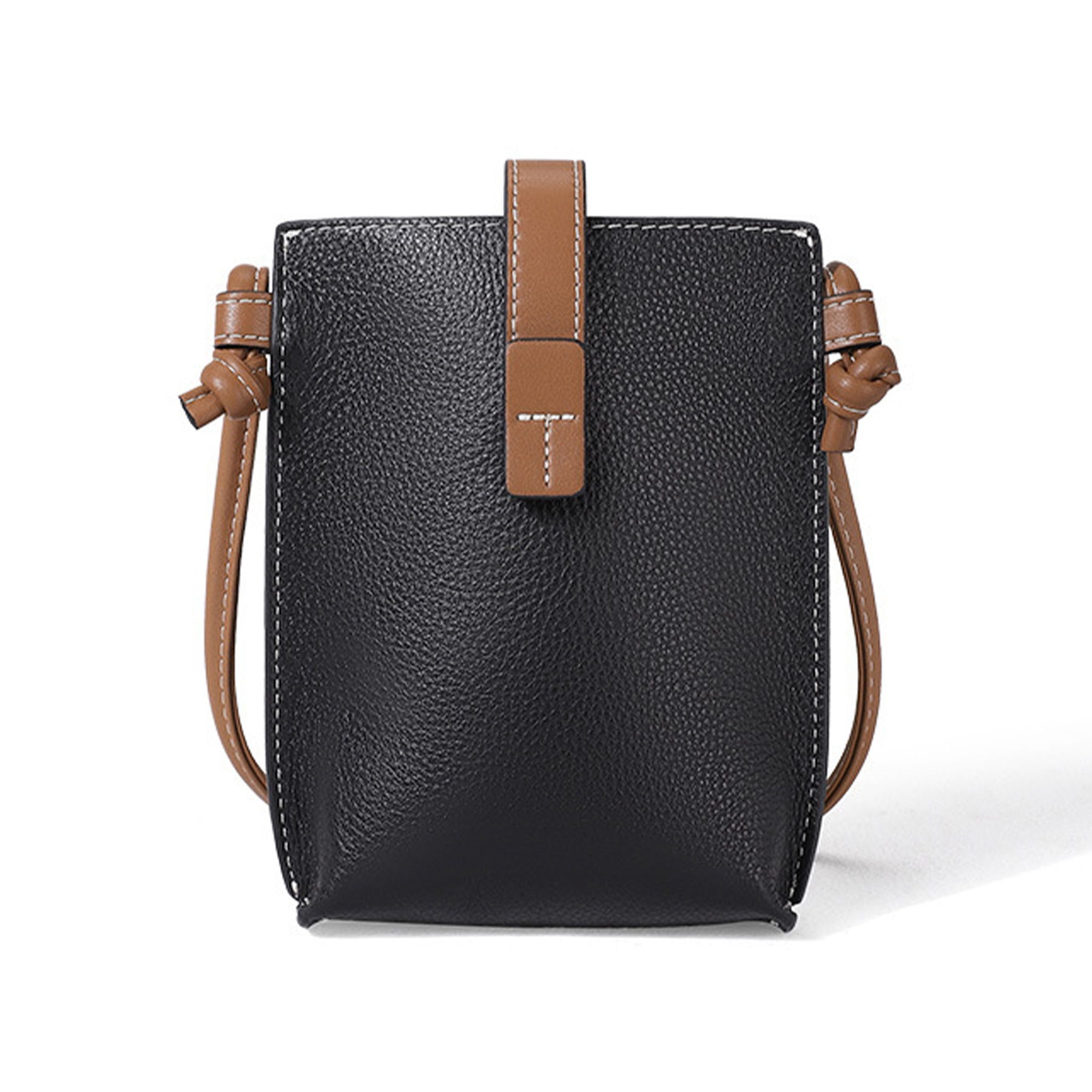 Genuine Leather Simple shoulder cross-body pouch 5