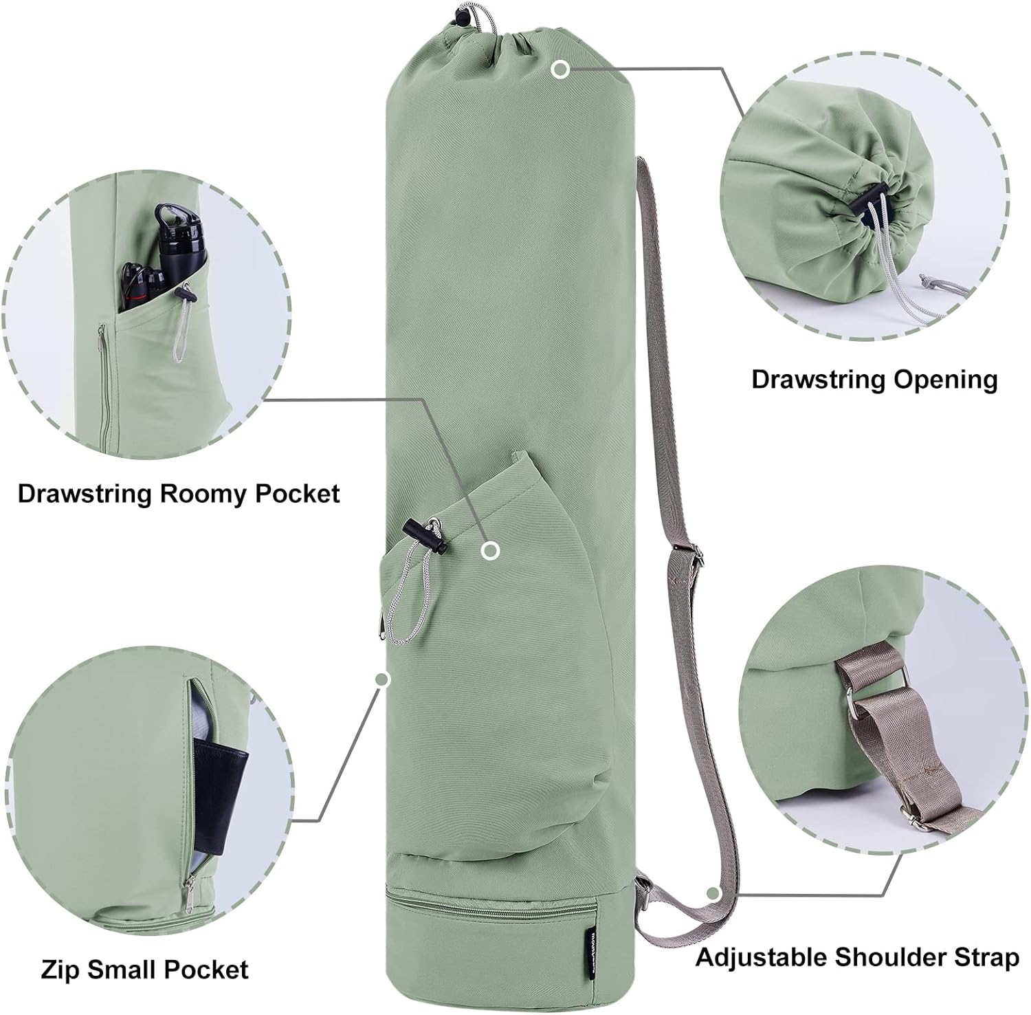 Yoga Mat Bag with Water Bottle Pocket 9