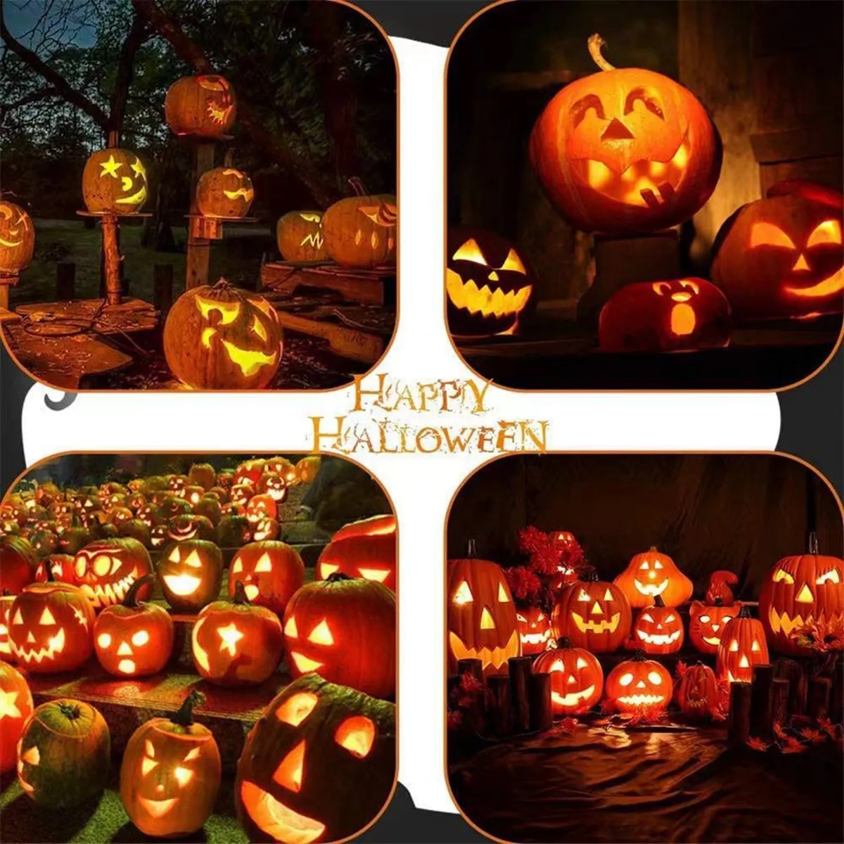4pcs Professional Pumpkin Carving Tool Kit with Handbag 4