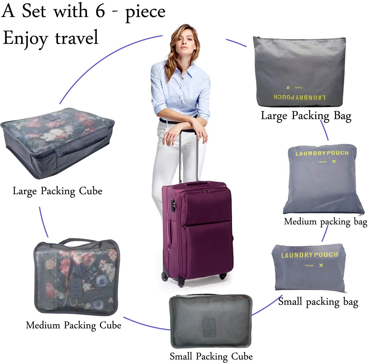 6 Set Travel Storage Bags Multi-functional Clothing Sorting Packages 2