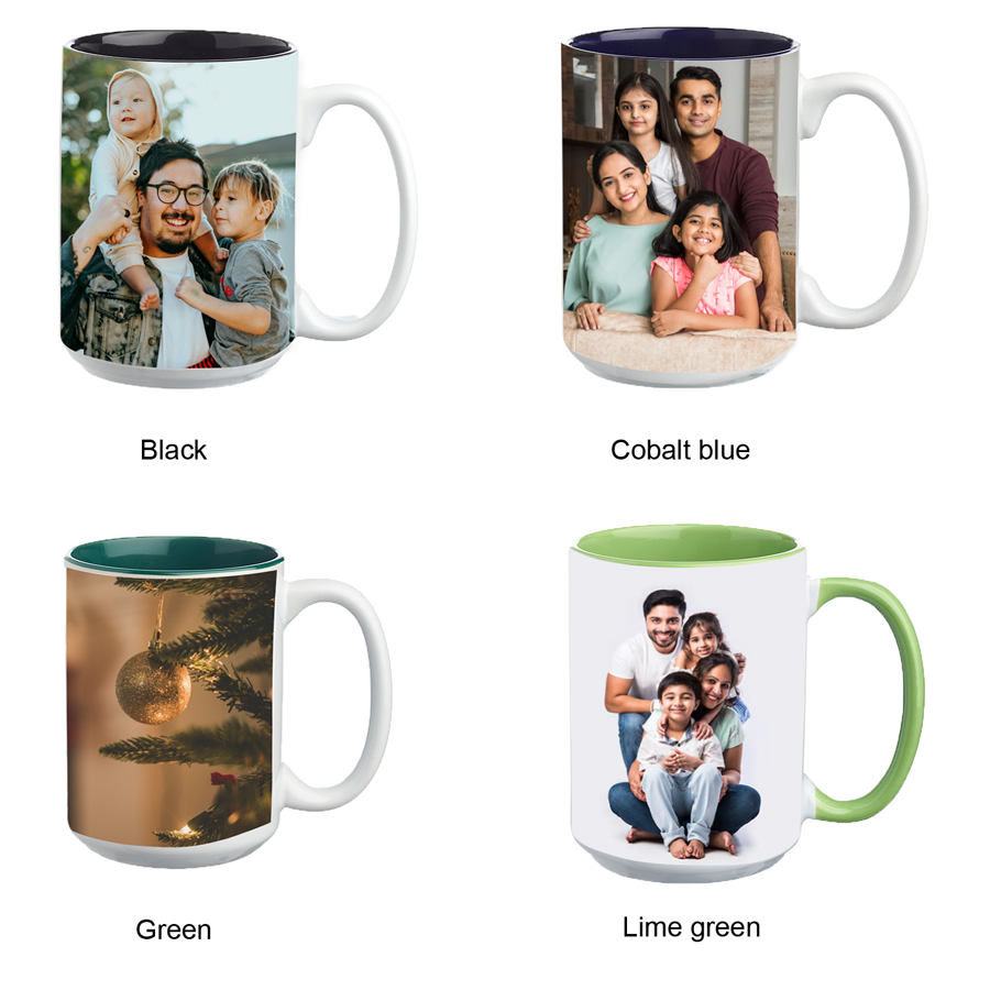 15 oz. Glossy Two-Tone Custom Photo Mug 9