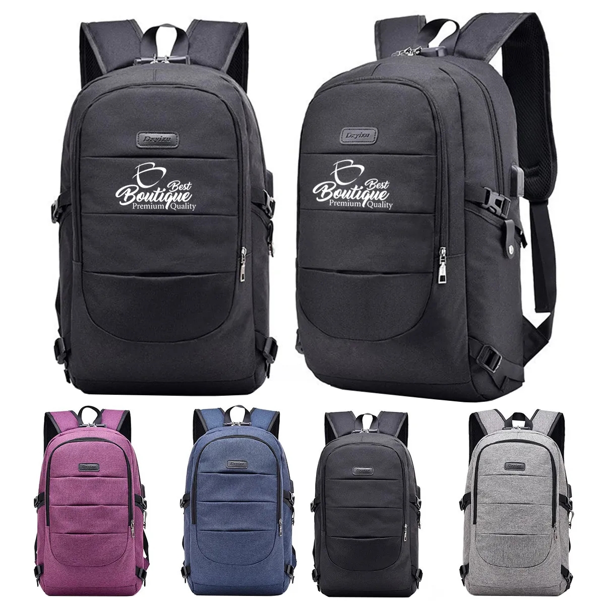Large Capacity Laptop Business Travel Anti Theft Backpack 4
