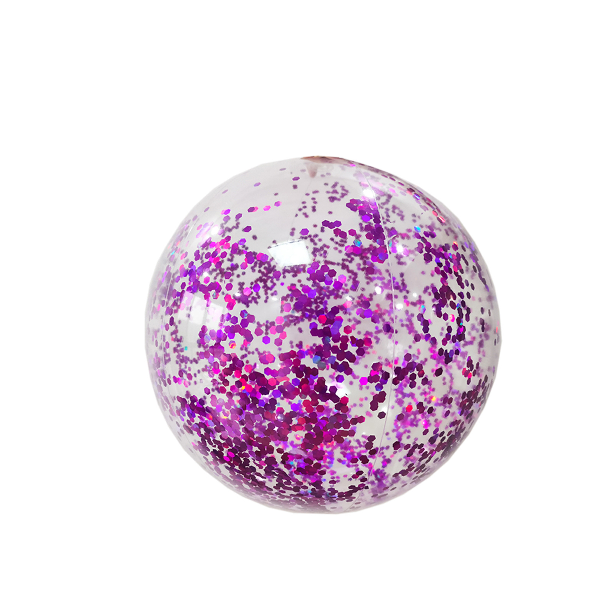 Transparent Glitter Beach Sphere 8.7" x 7.9" x 0.2" 2