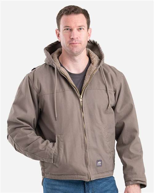 Men's Heartland Washed Duck Hooded Work Coat - HJ626 5