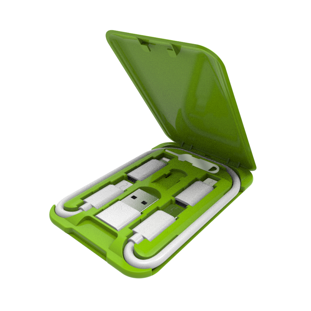 Eco-Friendly 6-in-1 Charging Cable Kit Wheat Straw 7