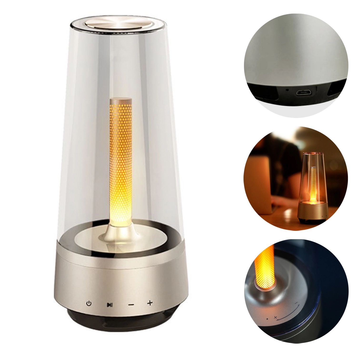 Candle Lamp Speaker, promotional toy with logo imprint 3