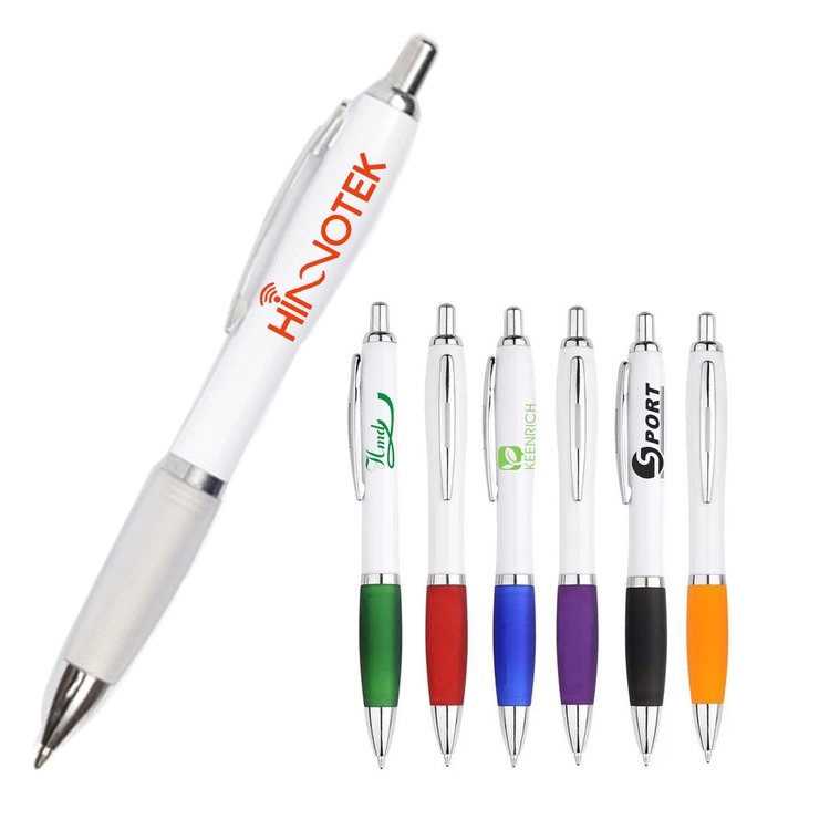 SM00085 - Hot Popular Click Plastic Ballpoint Pen With Metal Clip