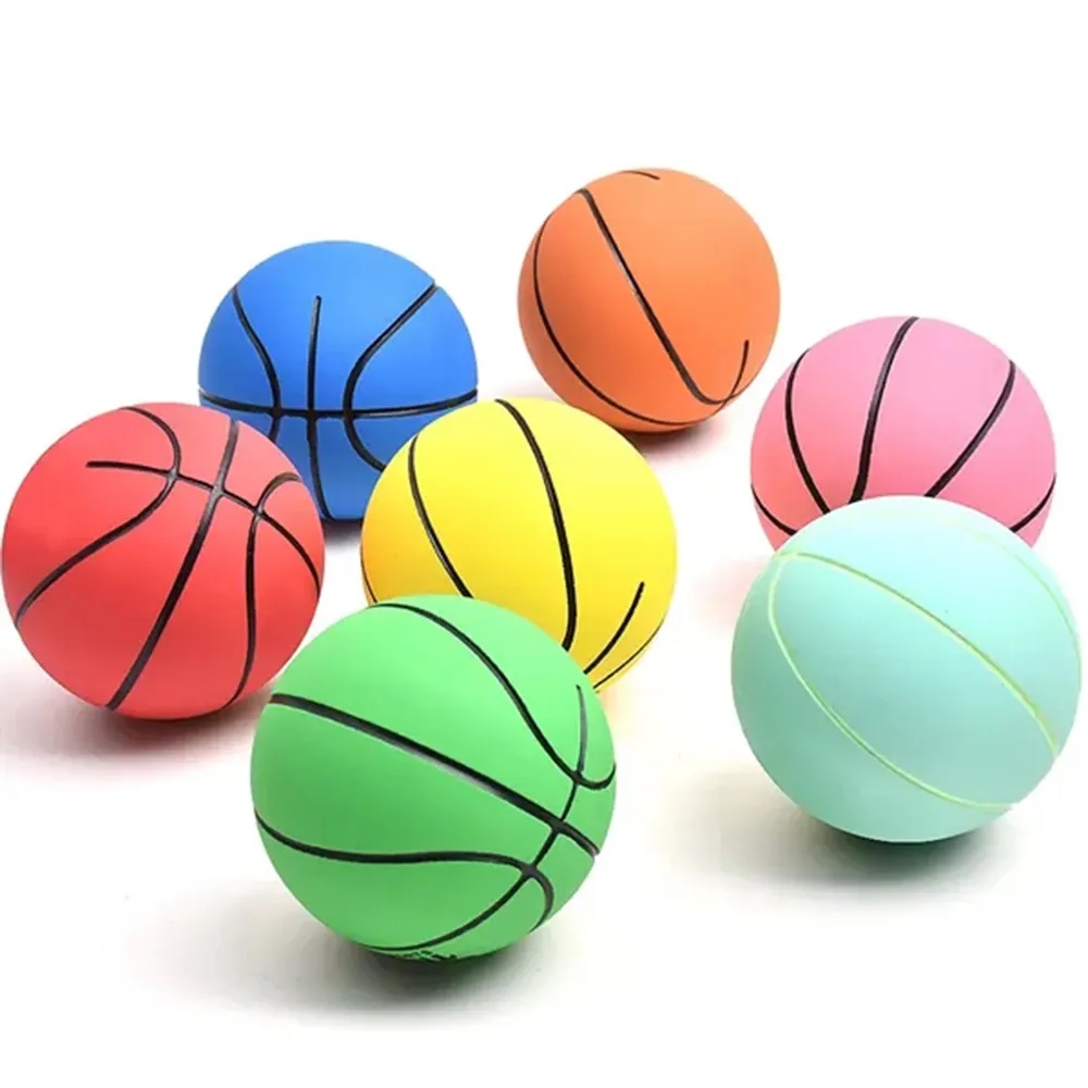 MOQ 50 Custom Mini Elastic Rubber Basketball Bouncy Balls 6