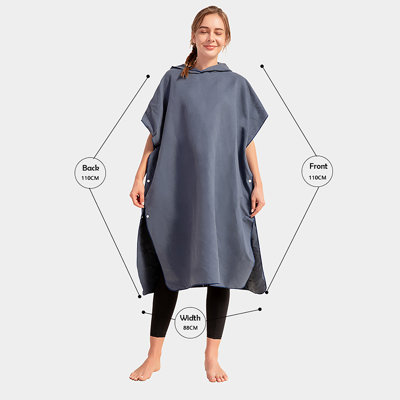 Microfiber Beach Changing Towel Robe w/Hood 3
