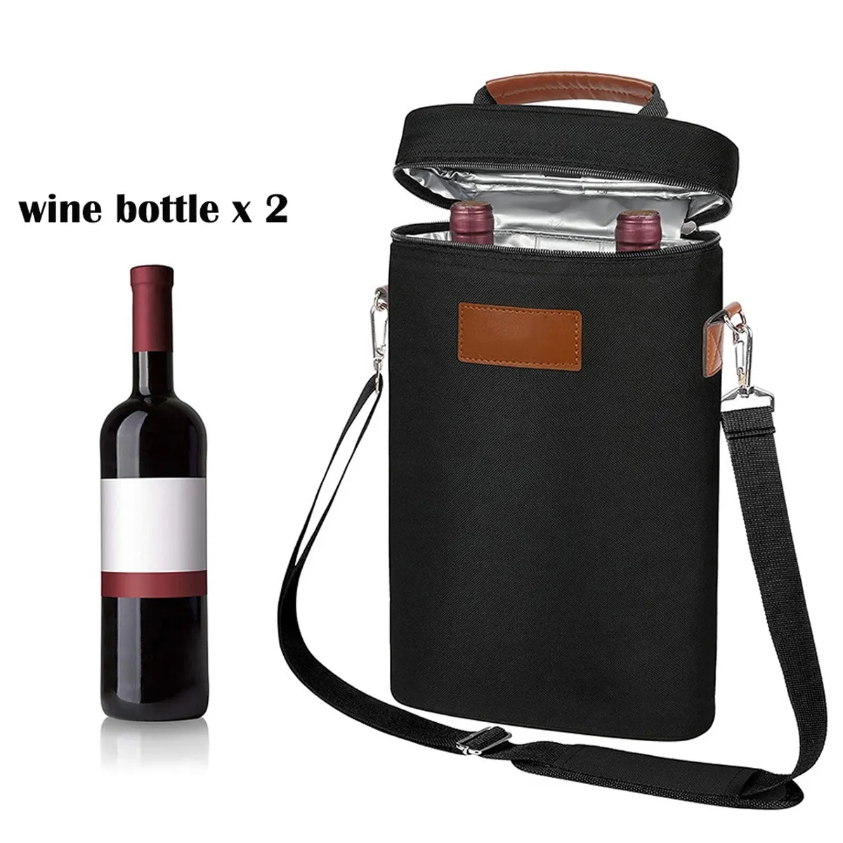 Custom Insulated Oxford Cloth Champagne Wine Bottle Bag 7