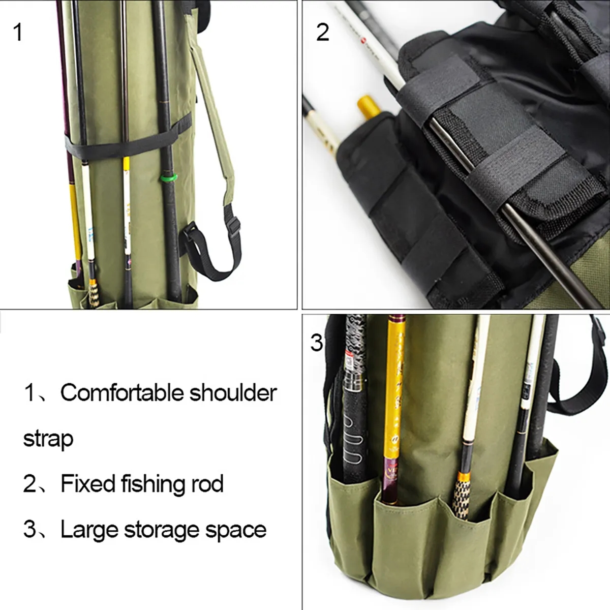 Branded Outdoor Fishing Organizer Bag Pole Holder Carrier 2