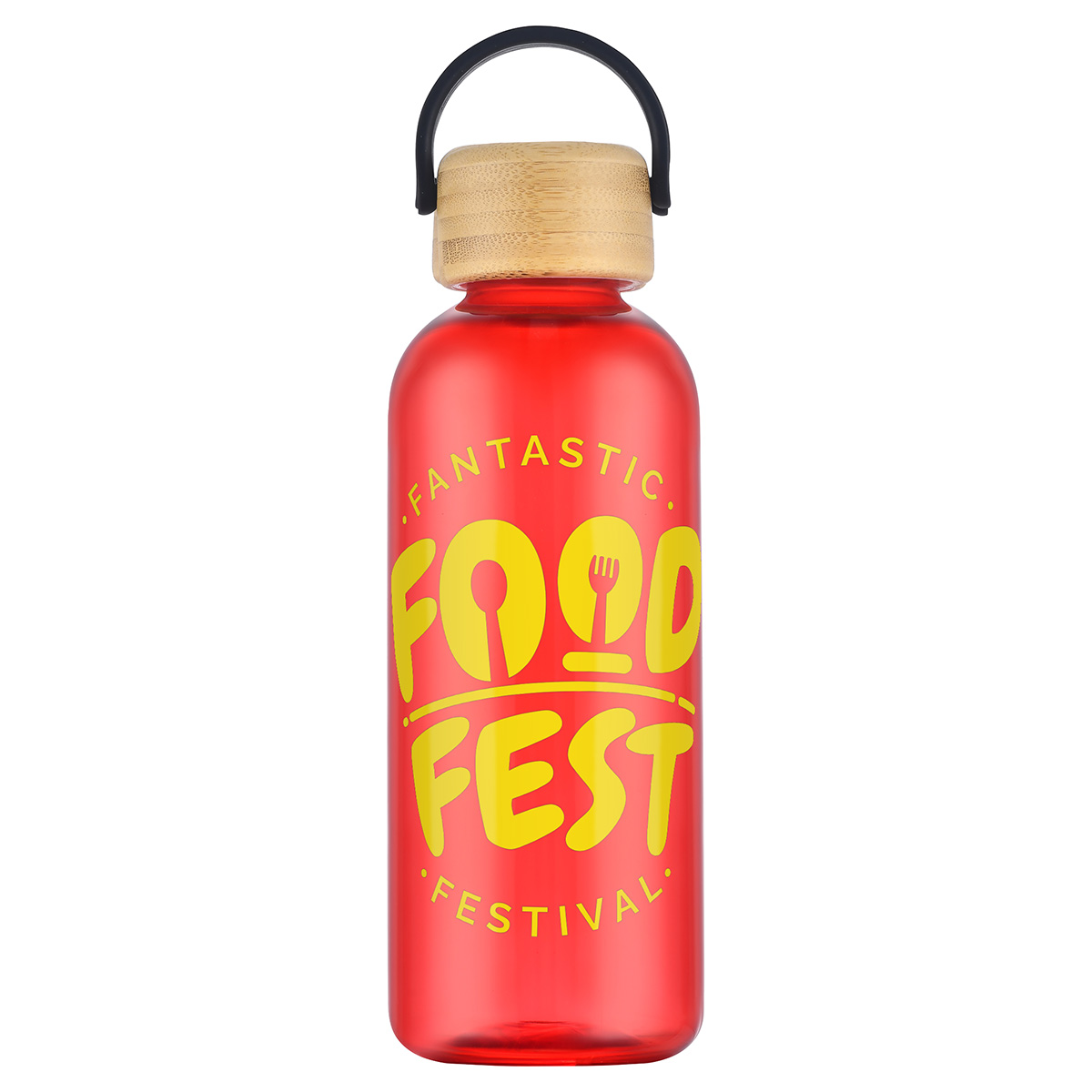 Sanzio 21 oz RPET Bottle with Bamboo Lid 18