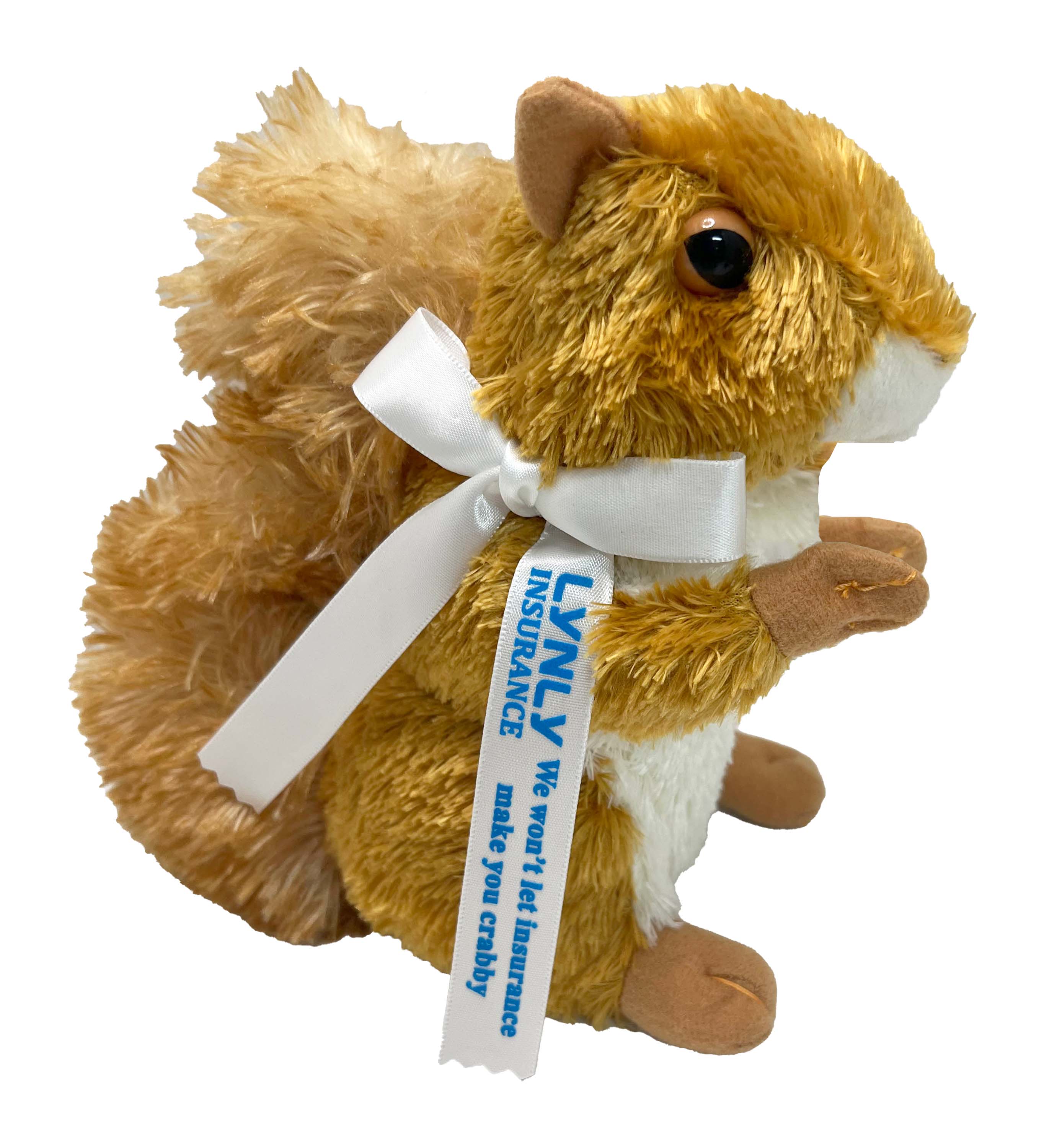 8" Nutsie Squirrel with ribbon and one color imprint 2