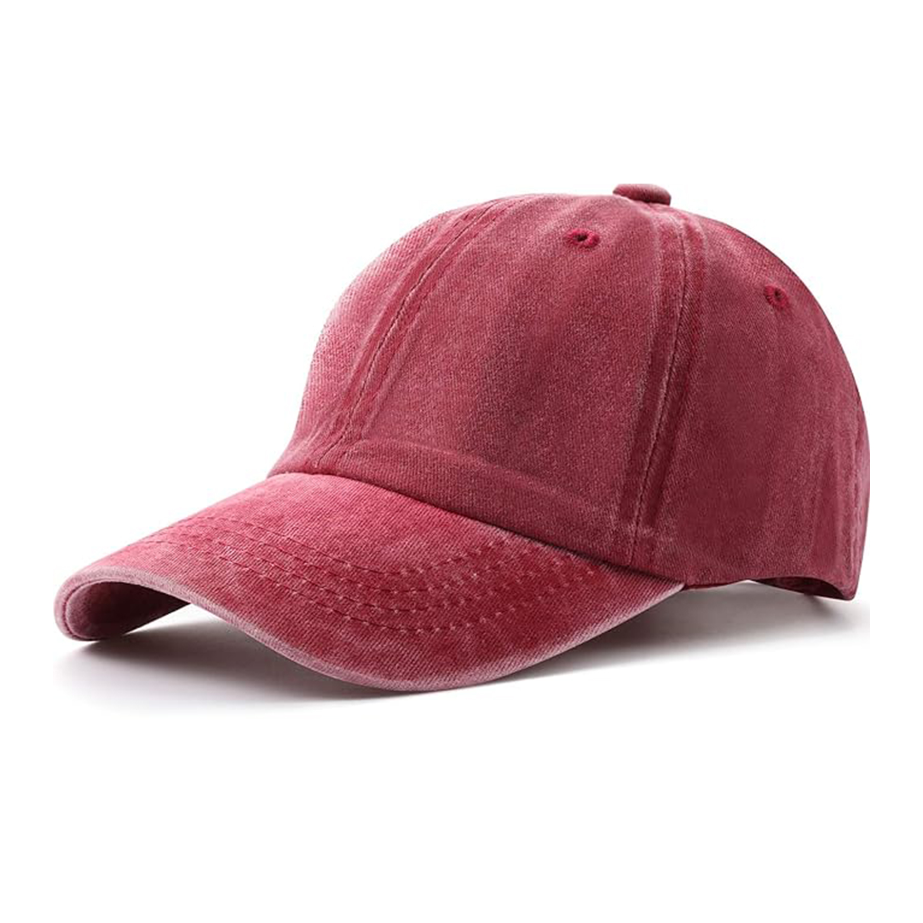 Washed Plain Baseball Cap 3
