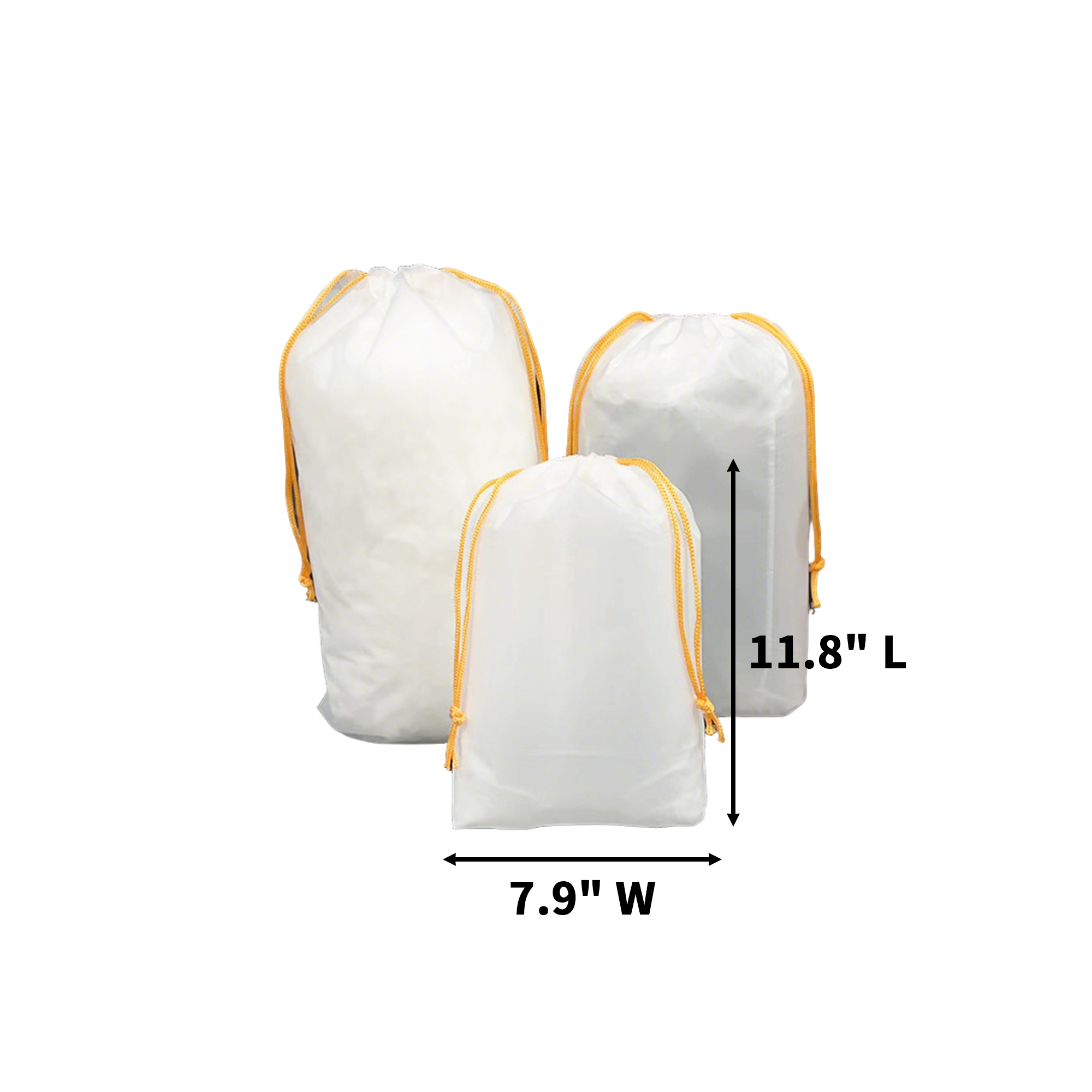 PE Transparent Drawstring Bag For Towel And Scarf 11.8 L 6
