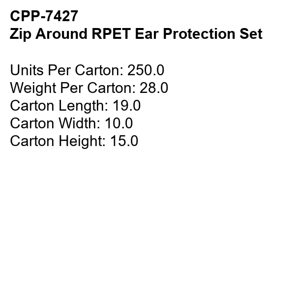 Zip Around RPET Ear Protection Set 5