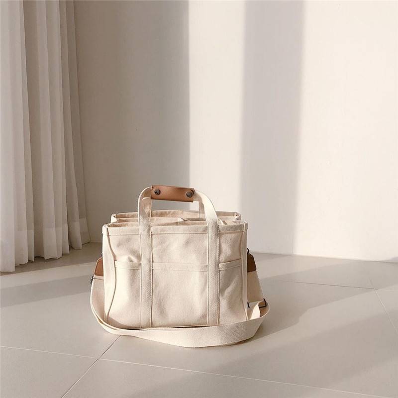 Canvas Beige Mommy Bag 2