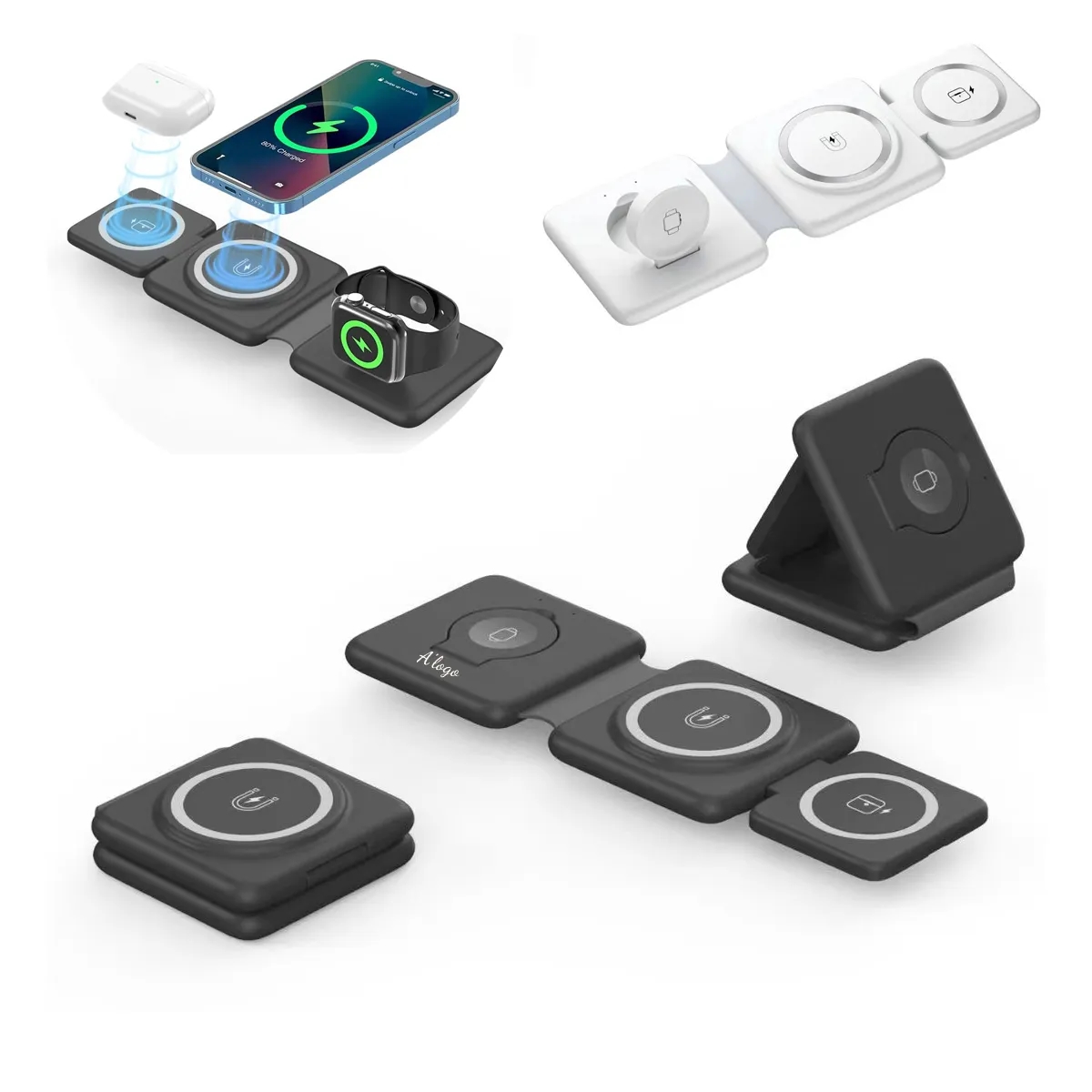 Magnetic Foldable 3 in 1 Wireless Charging Station 6