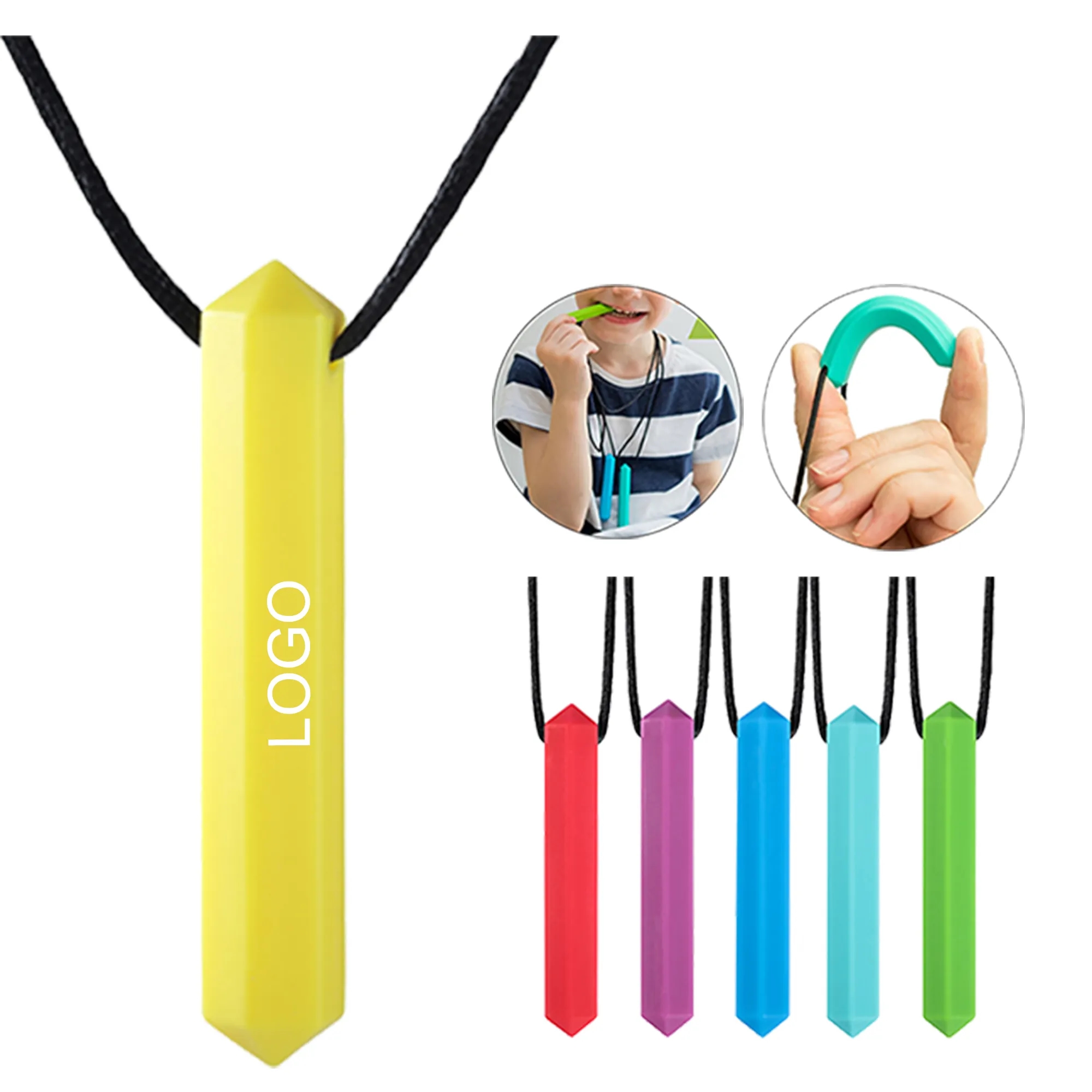 Silicone Gem Chew Necklace for Kids 2