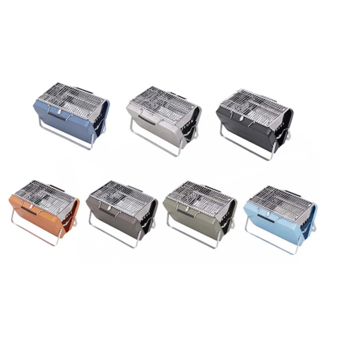 3-5 People Portable Compact Charcoal Folding Metal Grill 3