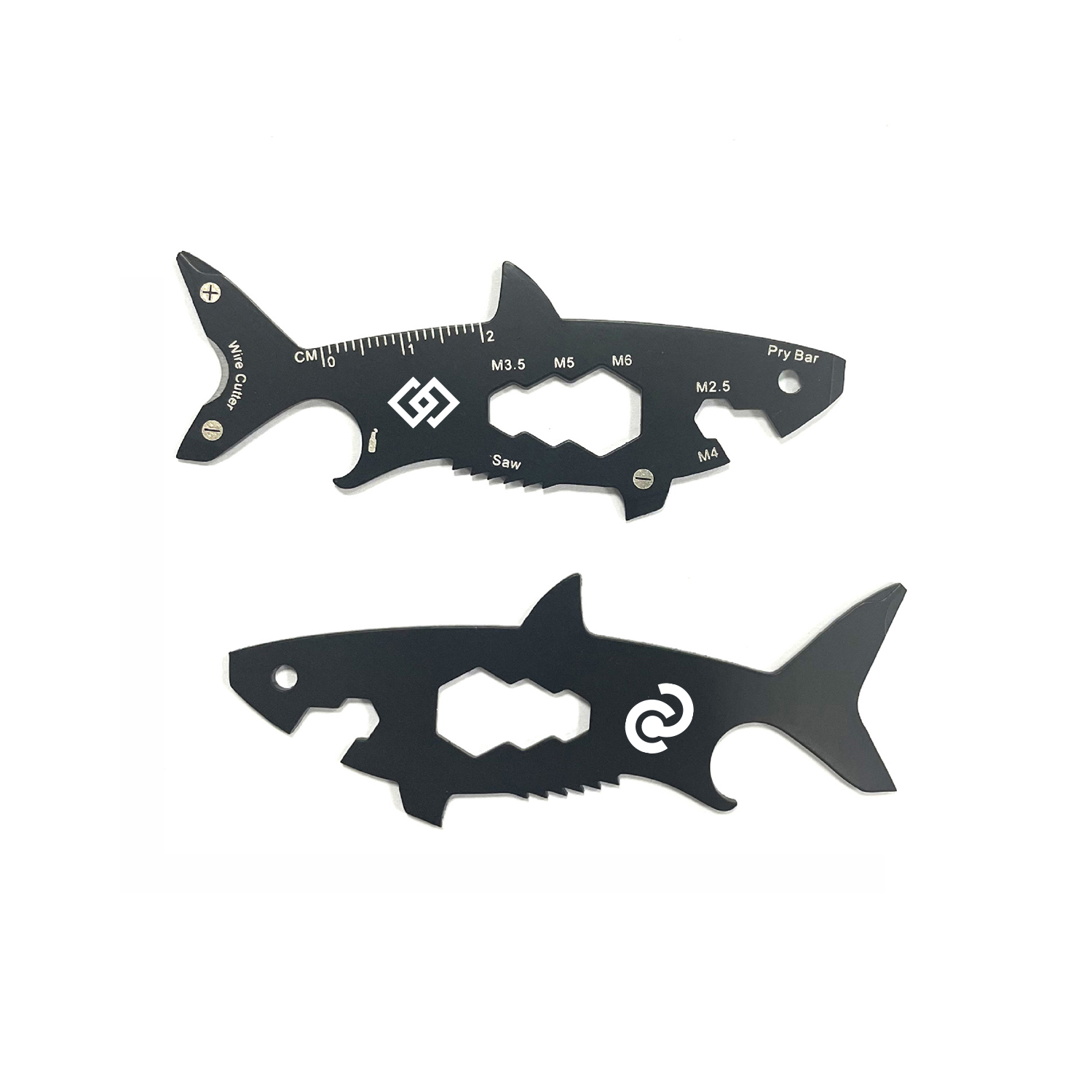 GearCard 15-in-1 Shark-Shaped Multi-Tool Card – Stainless Steel Wallet EDC Gadget 10