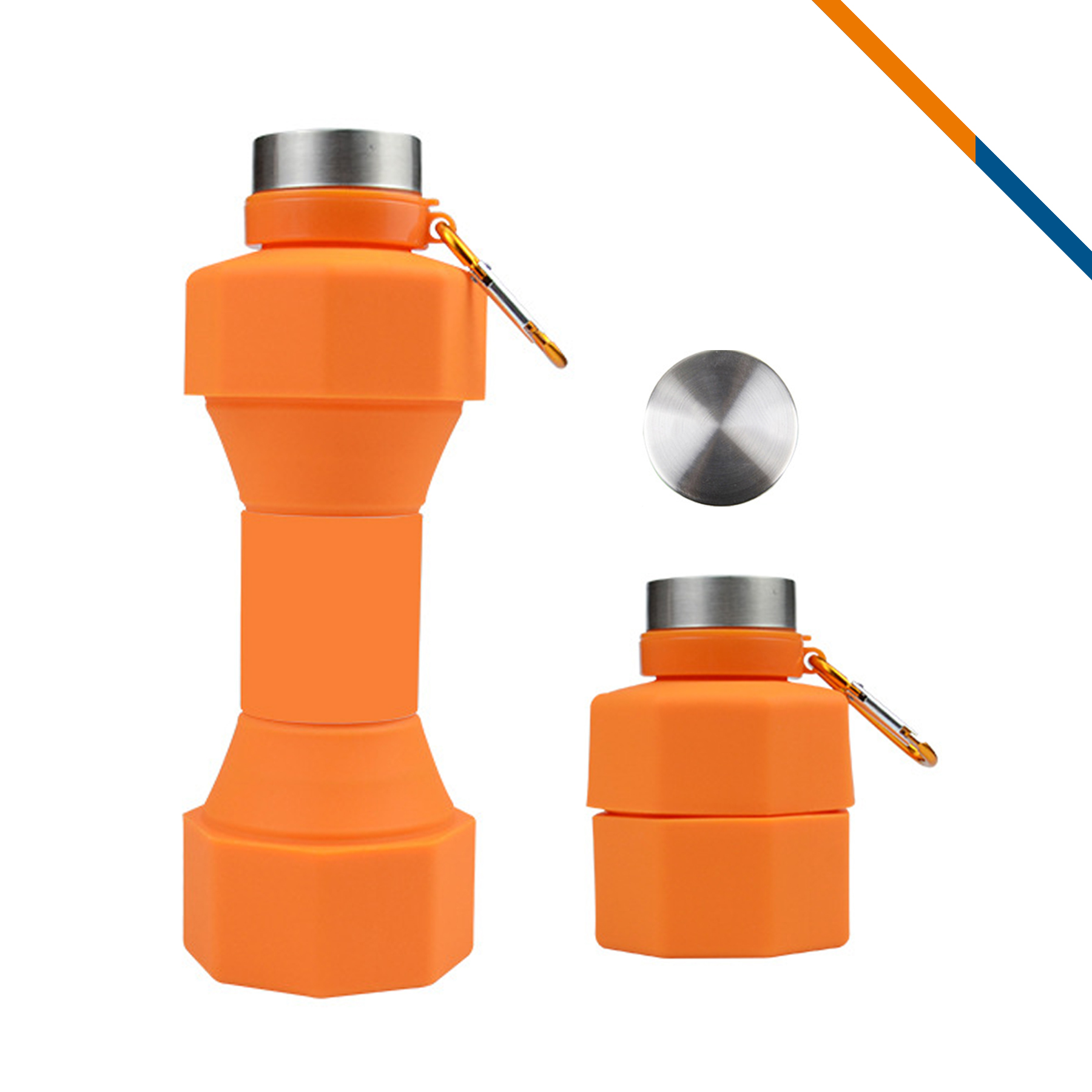 Dumbbell Collapsible Water Bottle - 22 OZ. 6