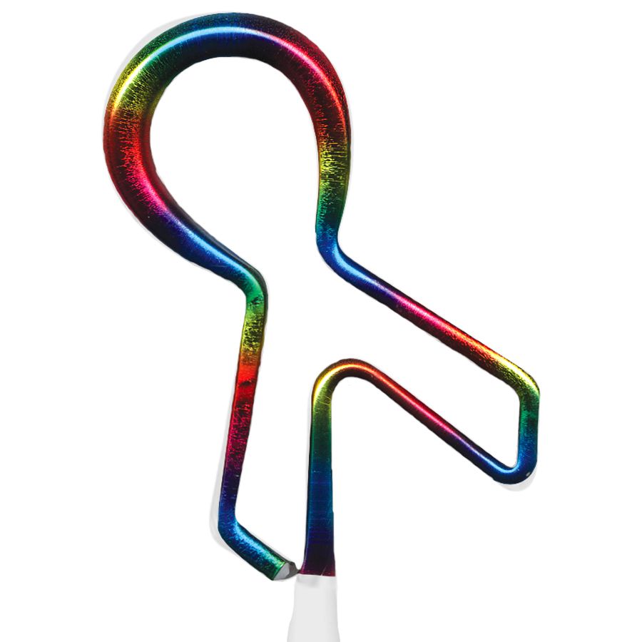 Awareness Ribbon Rainbow Foli Inkbend Standard, Bent Pen