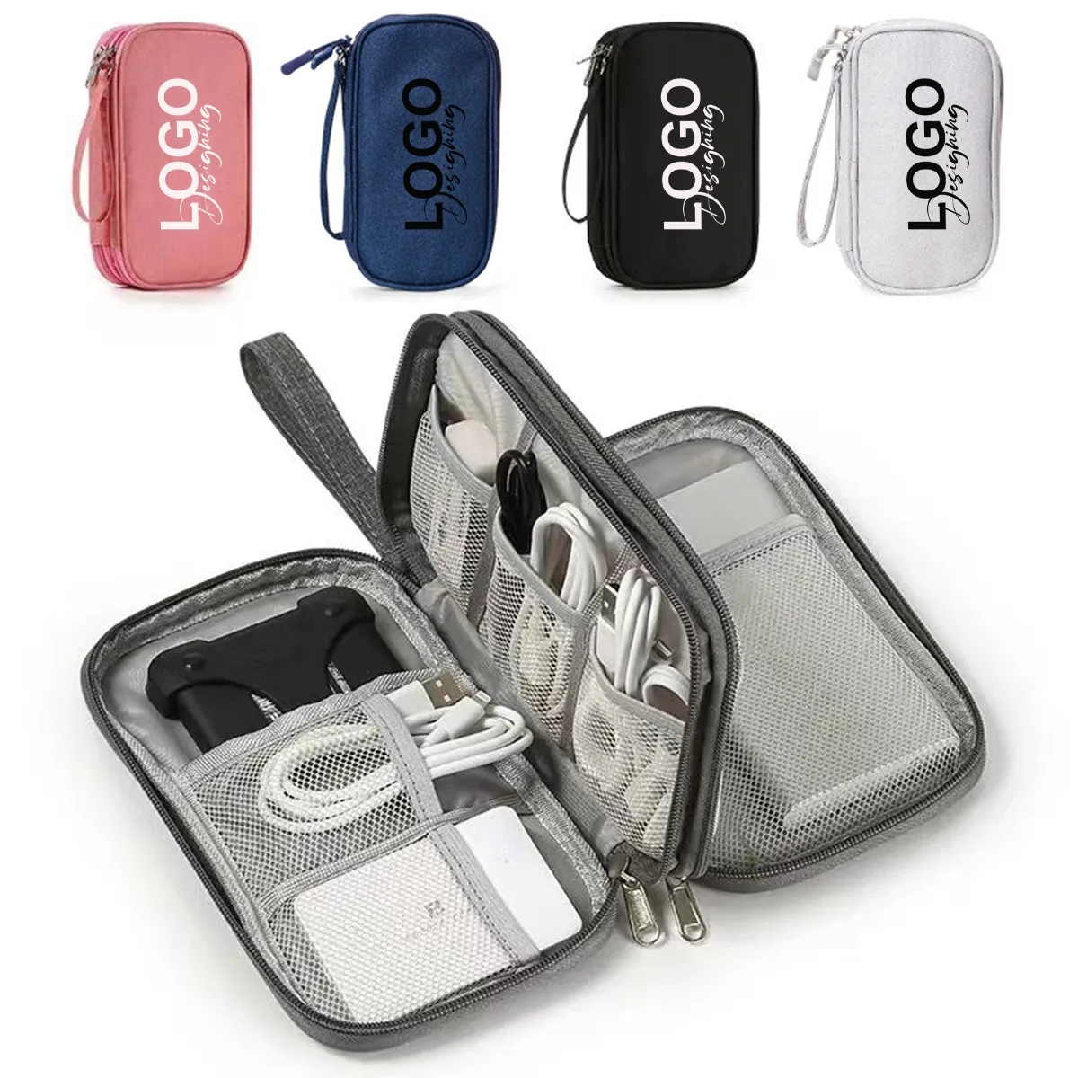 Portable Electronics Data Cable Organizer Storage Bag 2