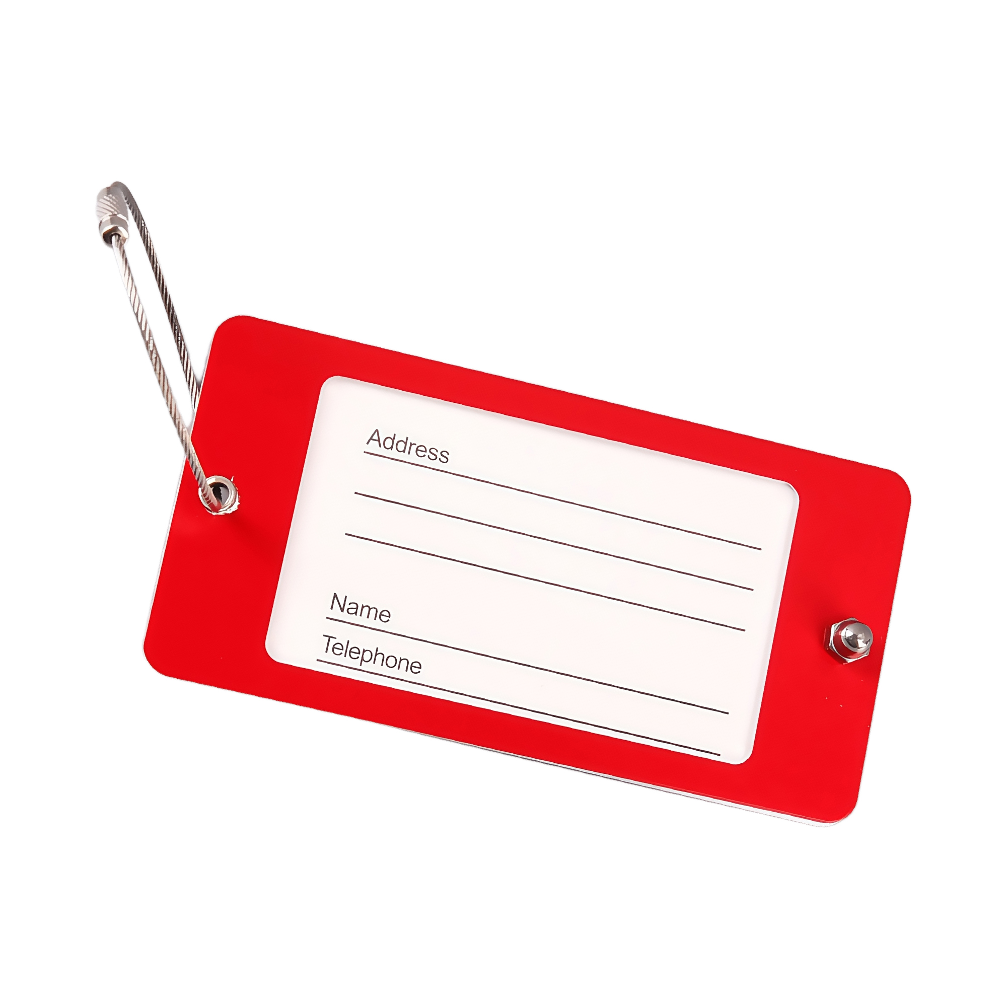 Metal Luggage Tag- Aluminum Alloy Double Layer Card Holder 5