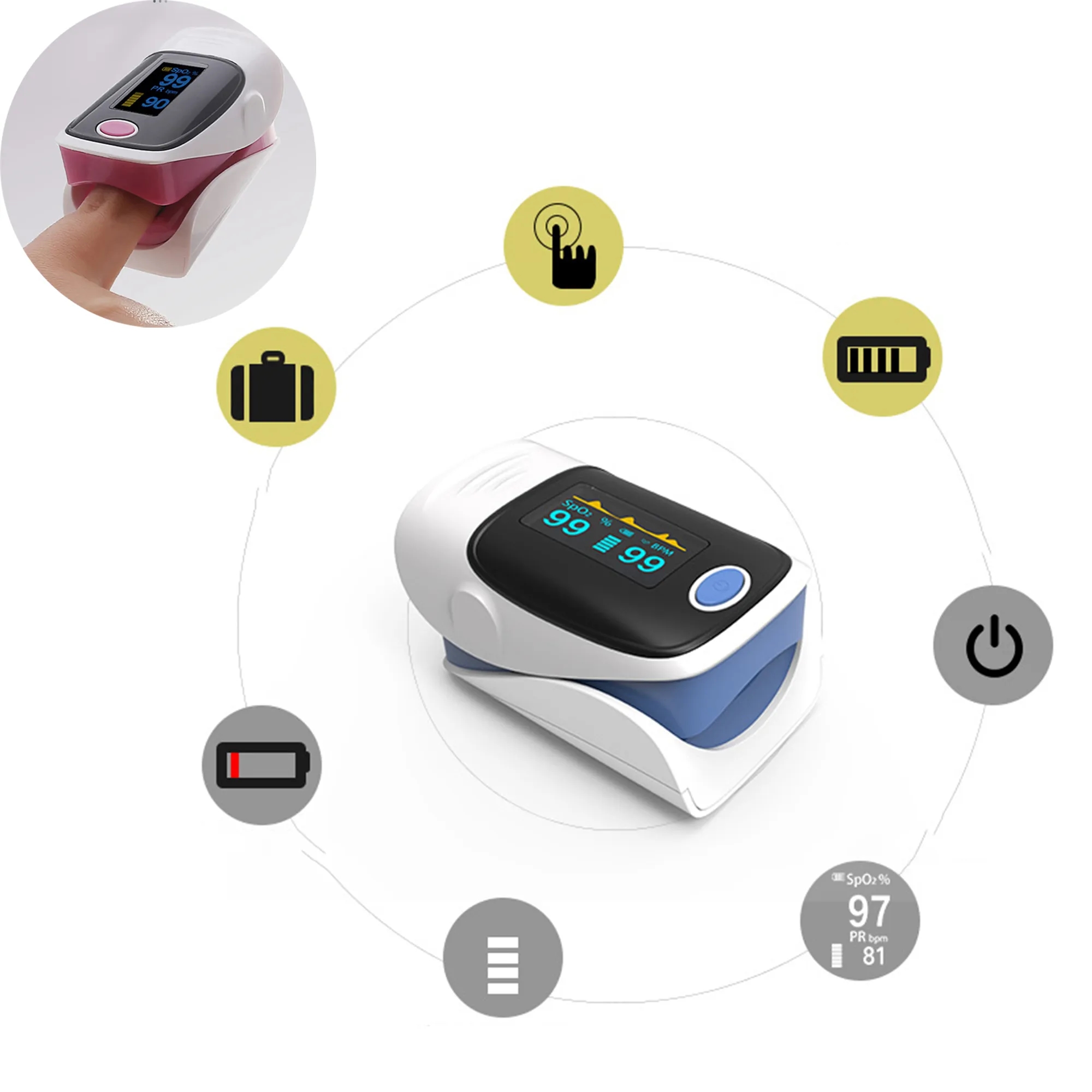 Digital Finger Pulse Oximeter 2
