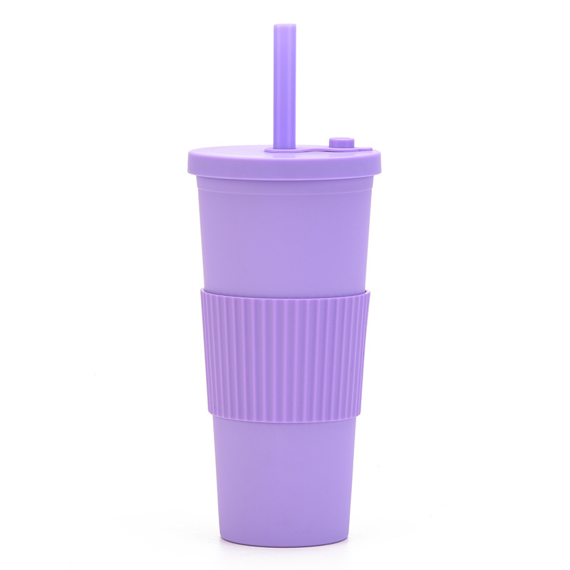 24 OZ Portable Double Plastic tumbler / Straw 13