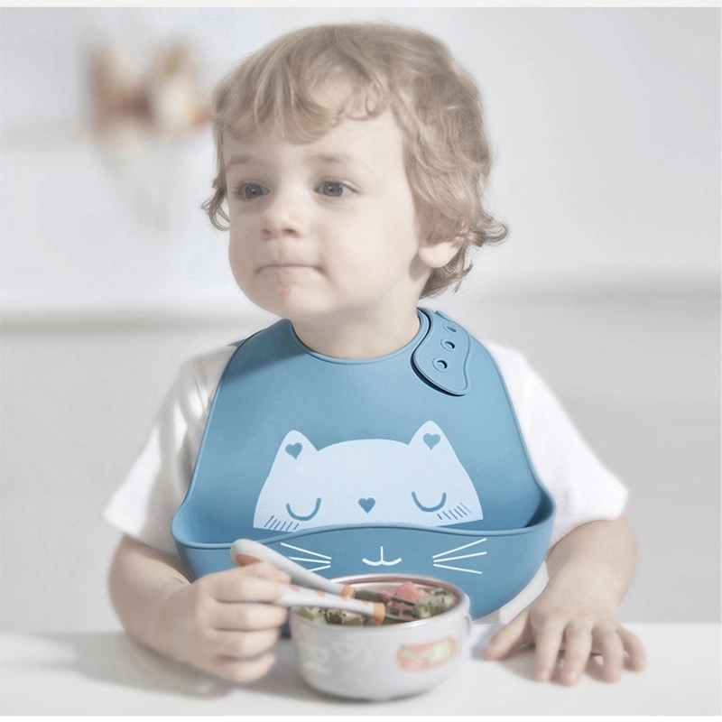 Silicone Baby Bib Set Adjustable Catch All Waterproof 16